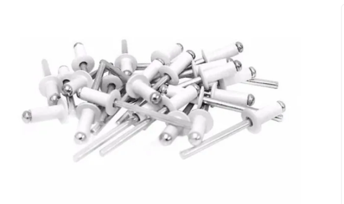 Rebite Repuxo 406 4,0x6 Aluminio Branco - Caixa C/1000 Pcs