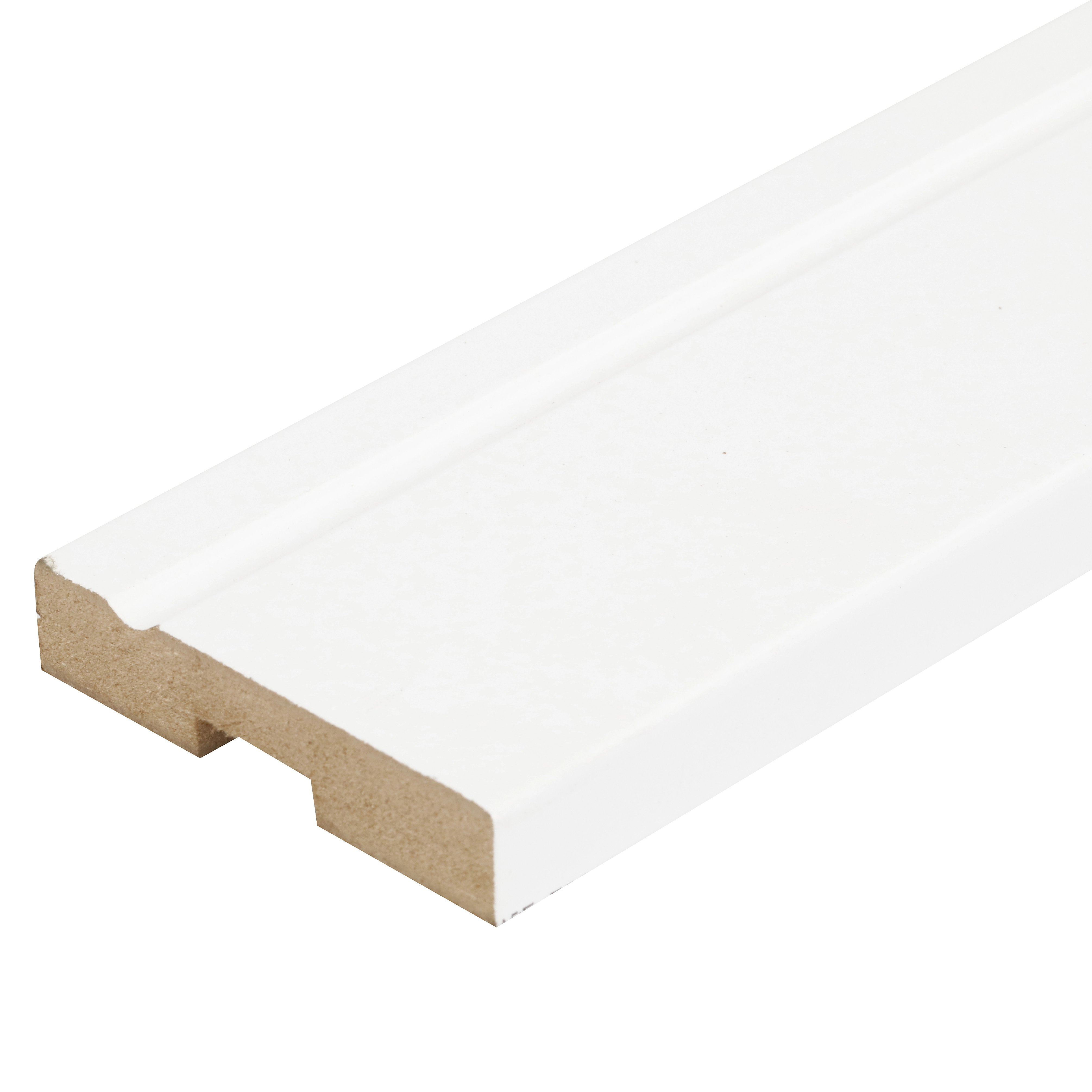 Rodapé de MDF Branco 7x240cm Estilo Max Eucafloor