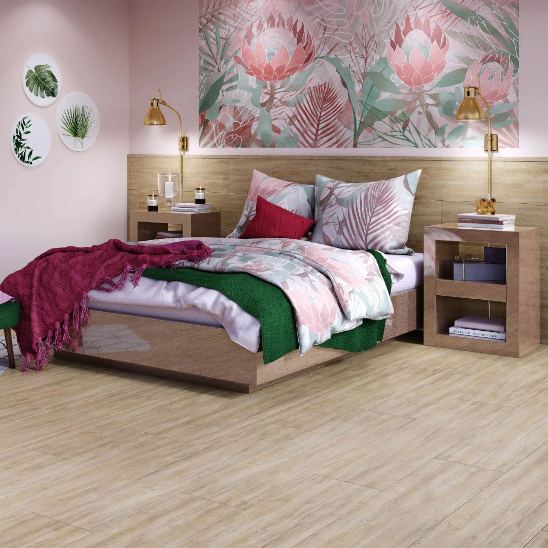 Piso Laminado Click New Elegance Moka 35x135cm m²