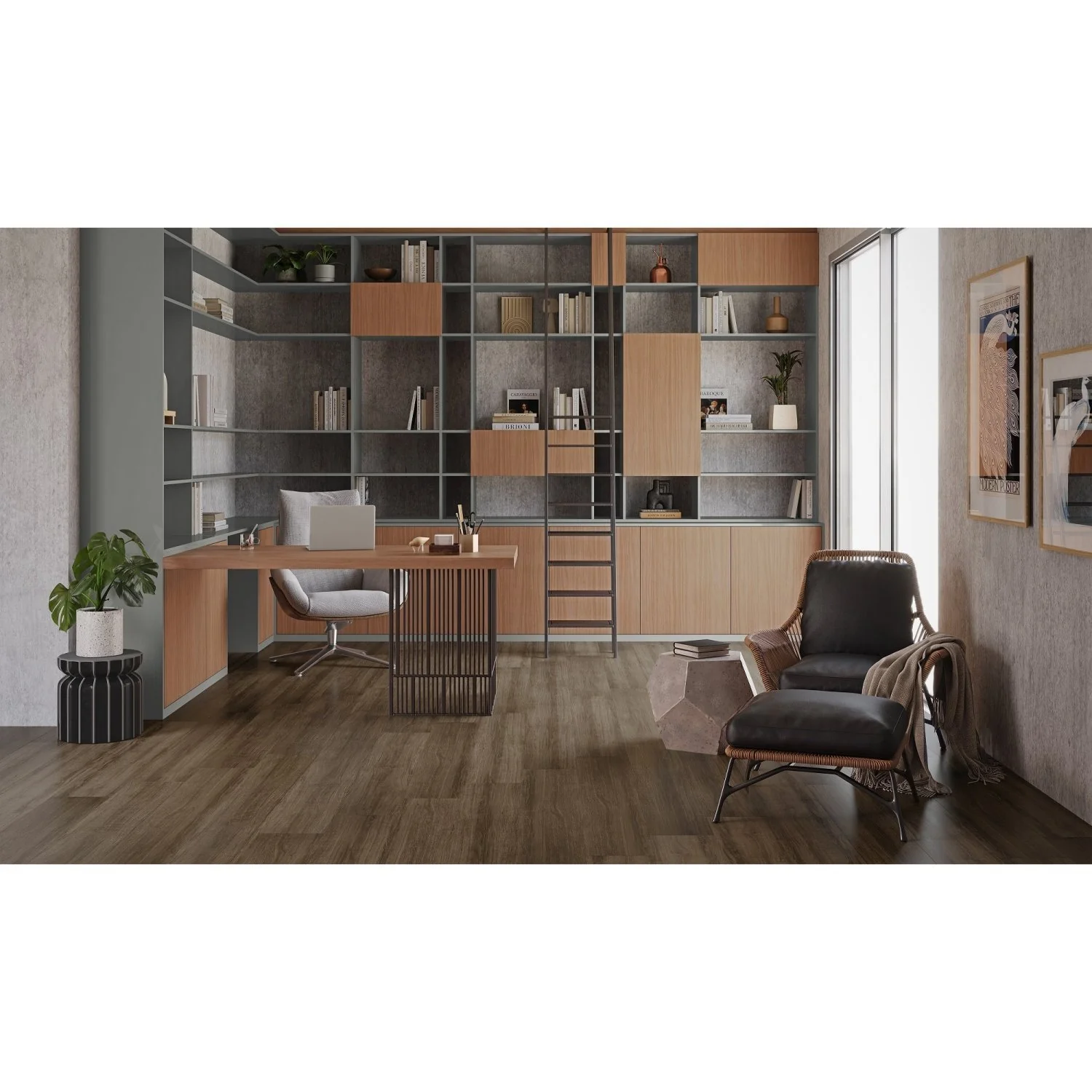 Piso Laminado Prime 7mmx19,7cmx137cm Eucaflorr - Caixa Com 2,14m2 - Prime Castanho Terracota