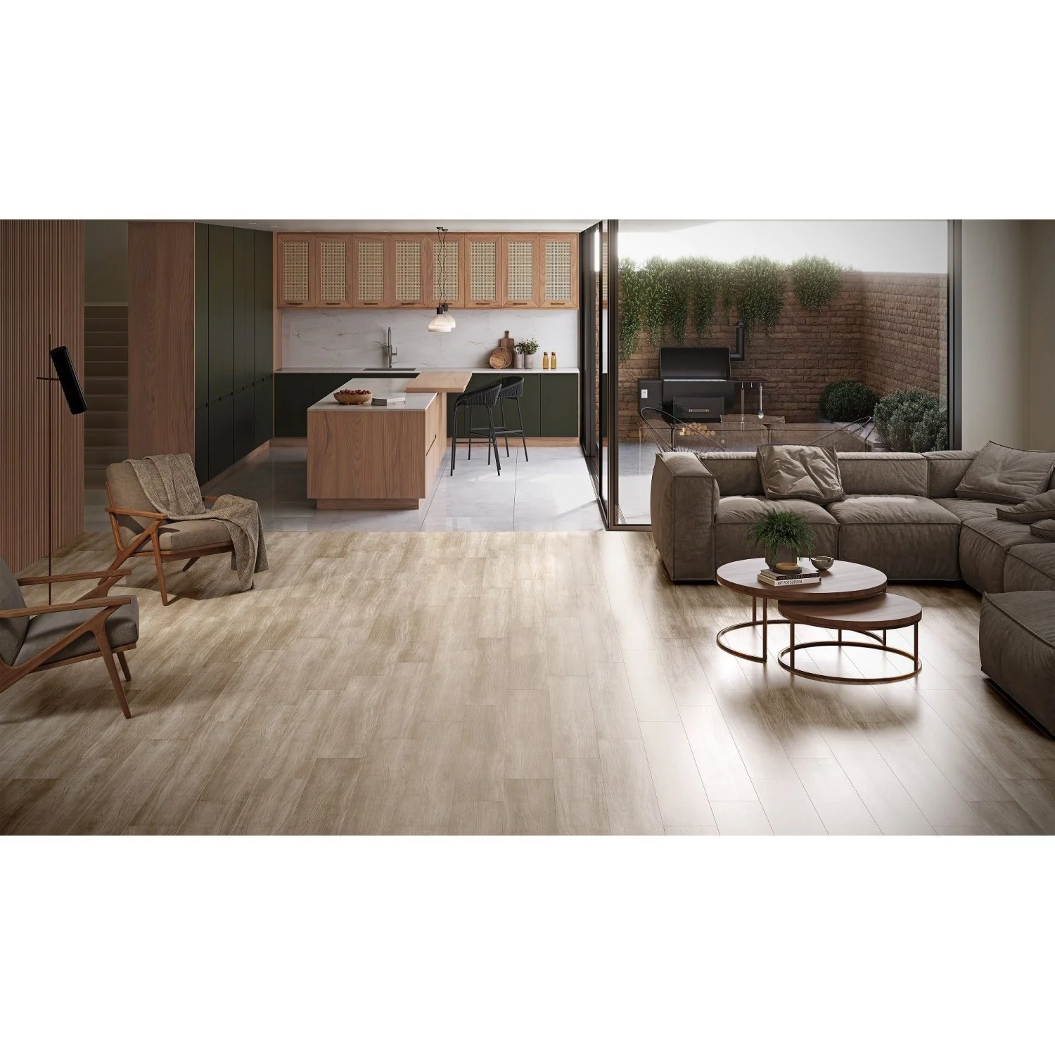 Piso Laminado Prime 7mmx19,7cmx135,7cm Eucaflorr - Caixa Com 2,14m2 - Prime Elmo Natural