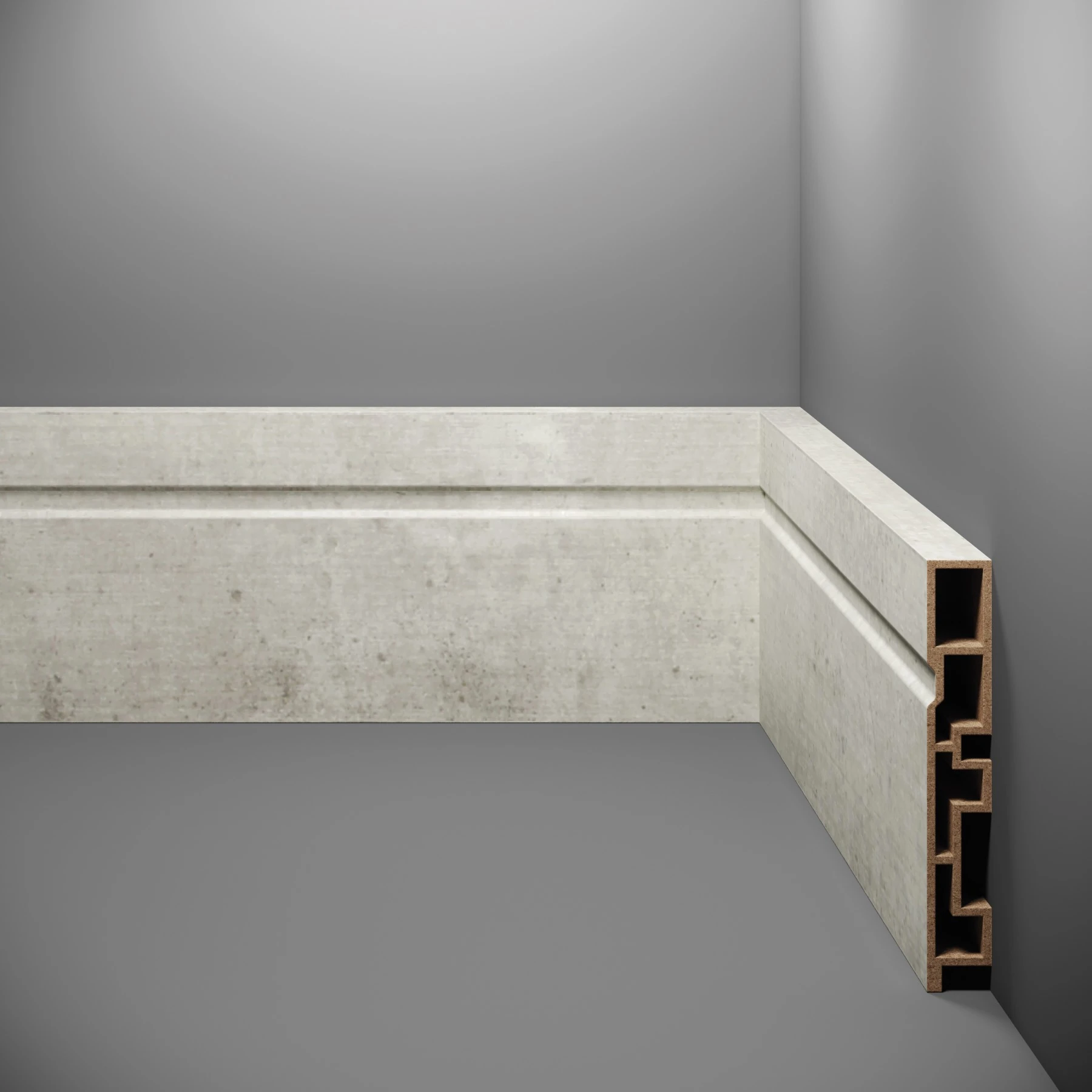 Rodapé Acqua New 21 com Friso 10x240cm Max Eucatex