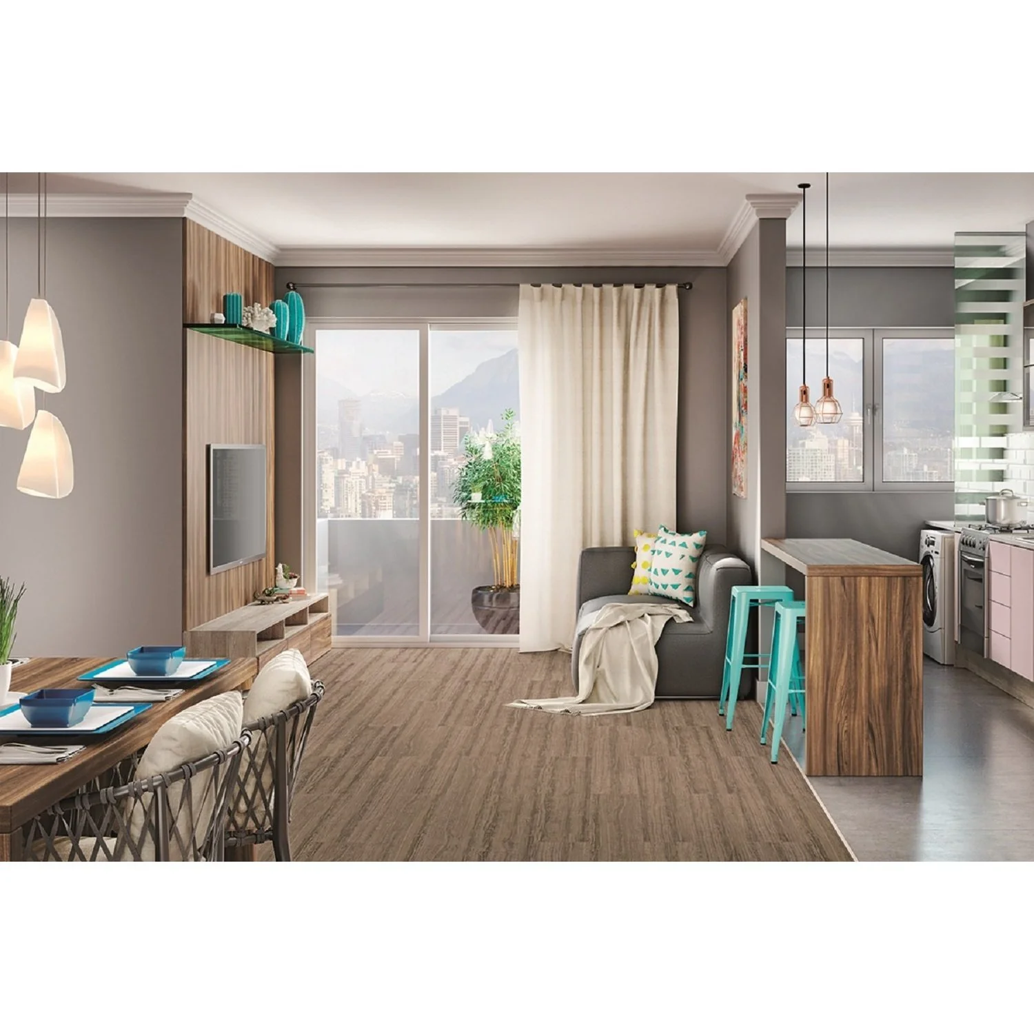 Piso Laminado 2,36m² - Noce Oro