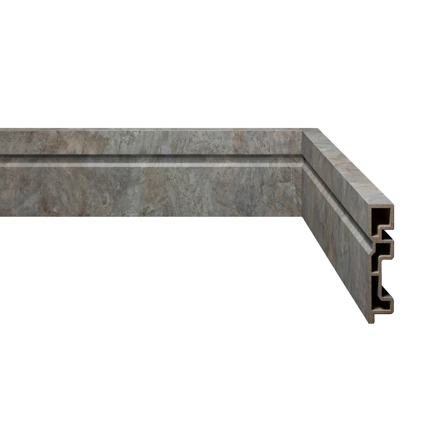 Rodapé com Friso WPC 25 Acqua New 70x240x1,5cm Eucafloor