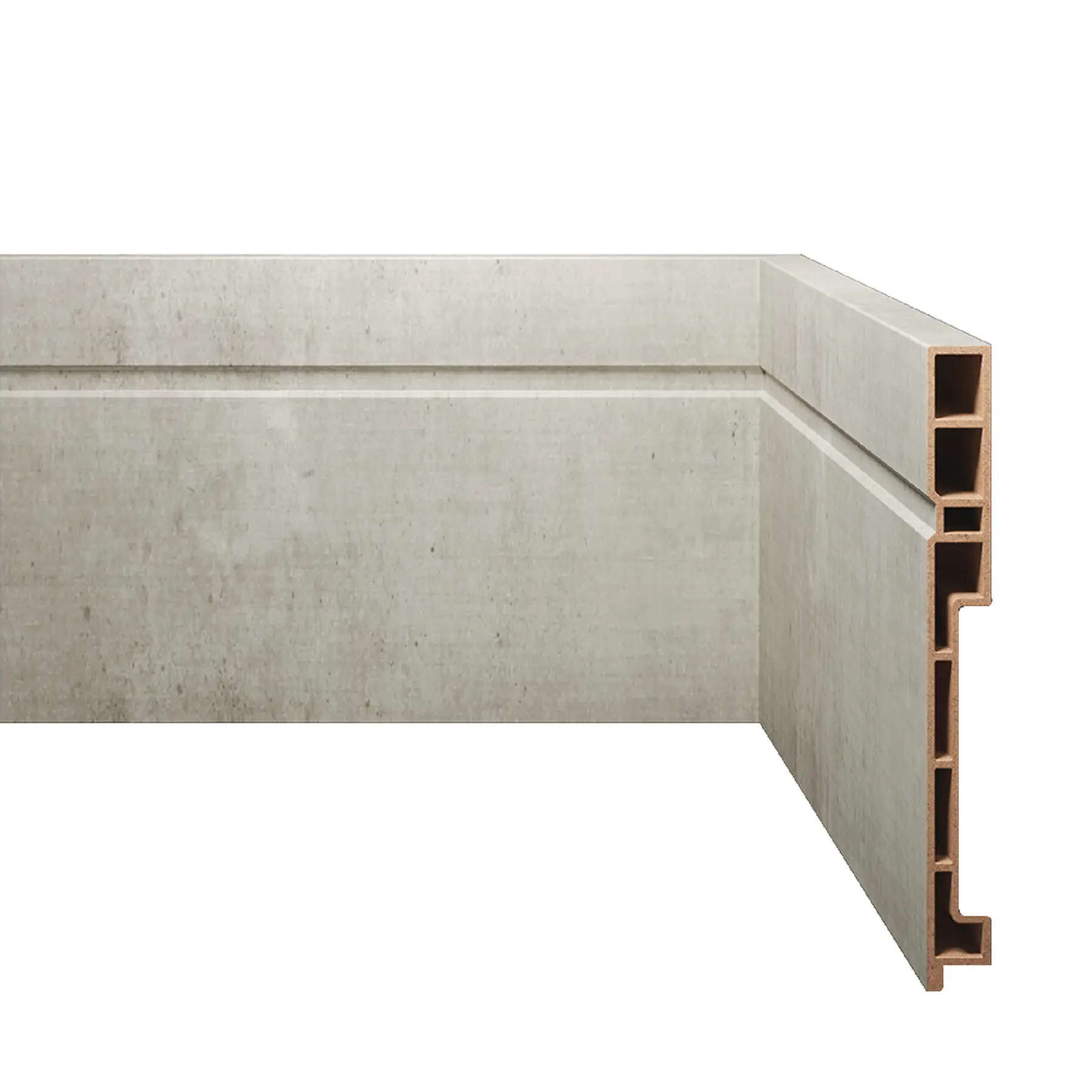Rodapé com Friso WPC 21 Acqua New 15x240x1,5cm Eucafloor