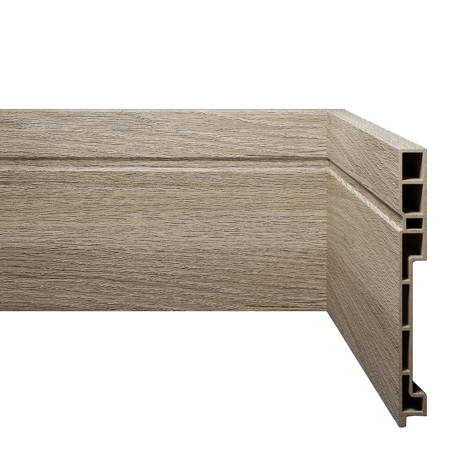 Rodapé com Friso WPC Acqua New 18 15x240x1,5cm Eucafloor