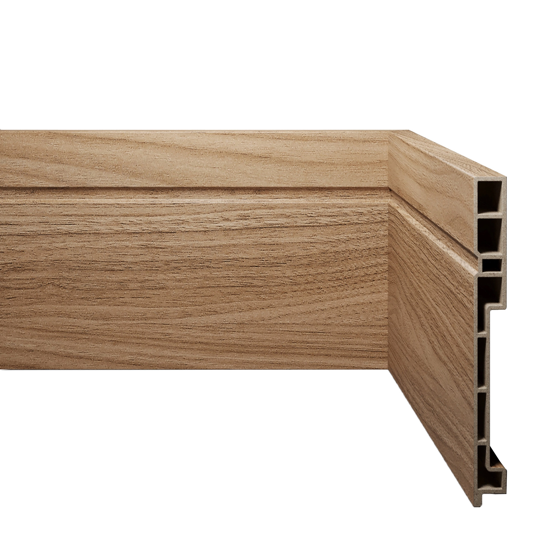 Rodapé com Friso WPC Acqua New 10 15x240x1,5cm Eucafloor