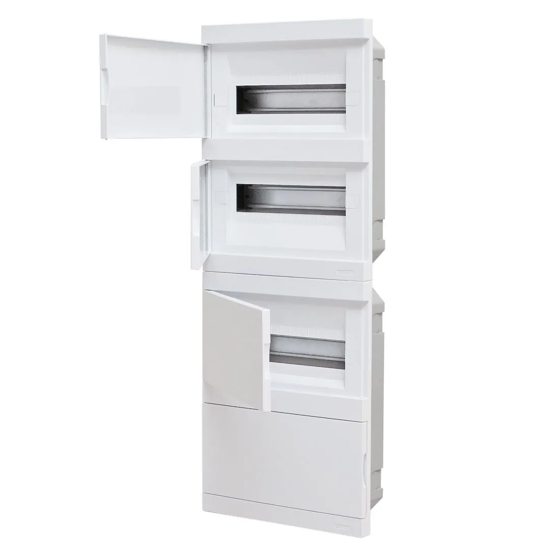 Quadro De Distribuição Para Até 48 Disjuntores Din Para Embutir Strahl Qd48-pb