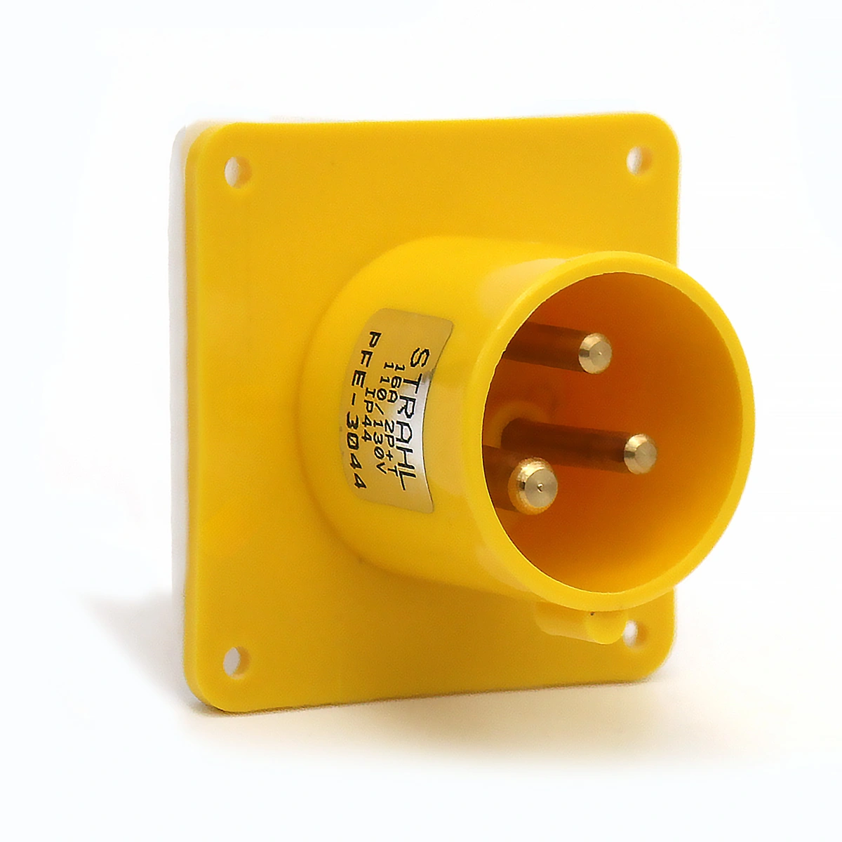 Plugue Fixo De Embutir Strahl 2p+t 16a 110/130v
