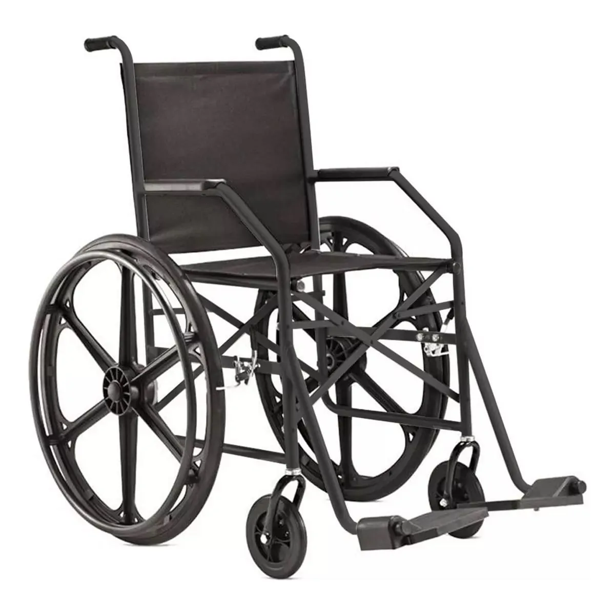 Cadeira De Rodas Modelo 1009 Nylon - Cor: Grafite