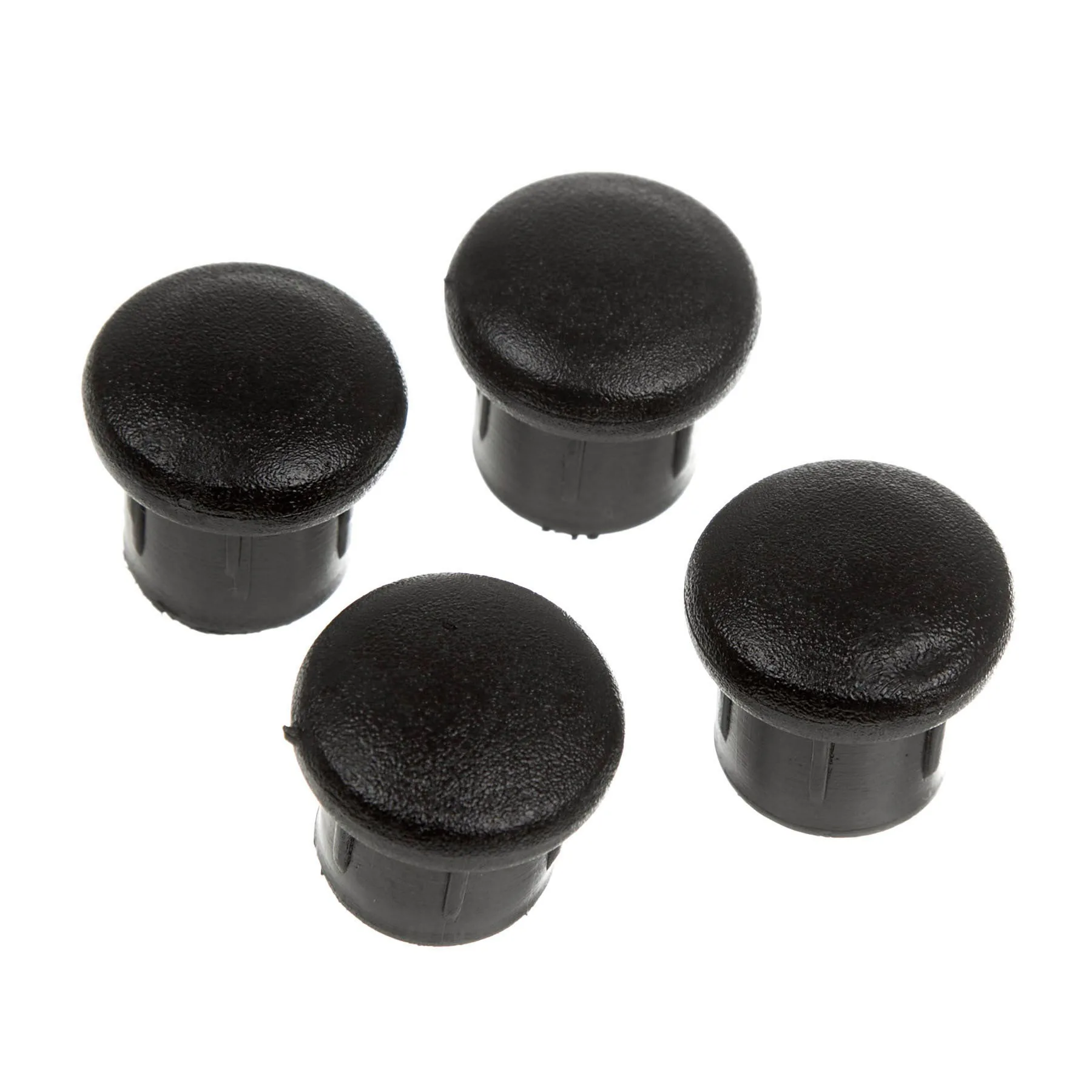 Ponteira Preto PVC Embutir Redondo 19,05mm 4 peças
