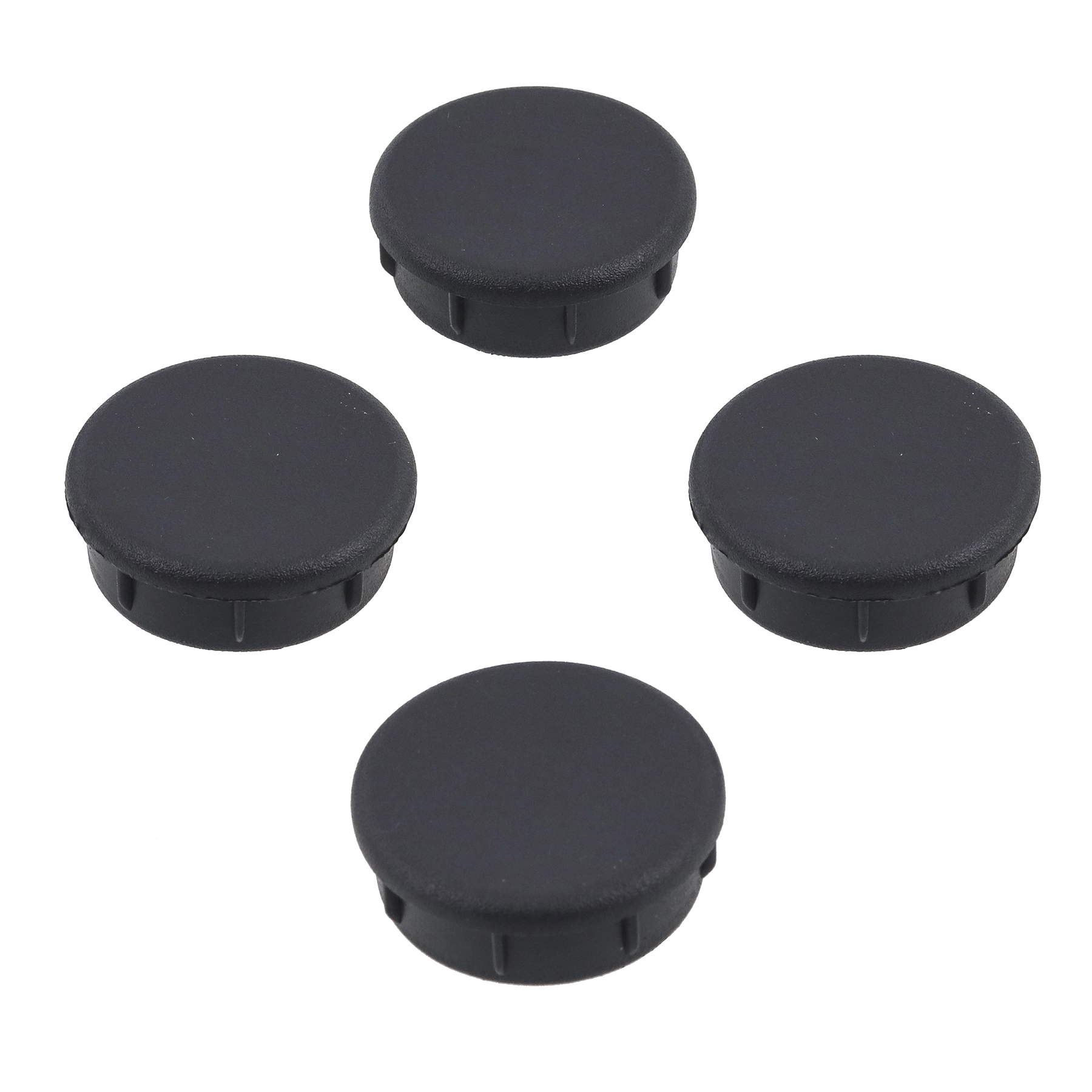 Ponteira Preto PVC Embutir Redondo 50,8mm 4 peças