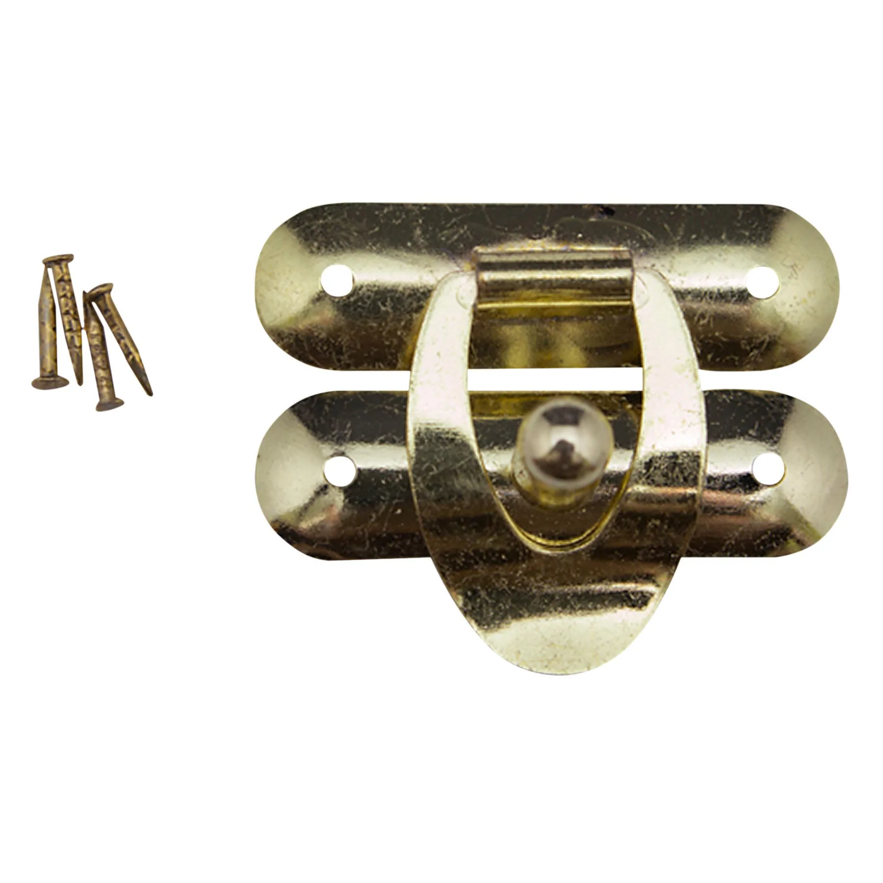 Fecho para Artesanato Simples Aço Cromado Dourado 42x34mm Brick House