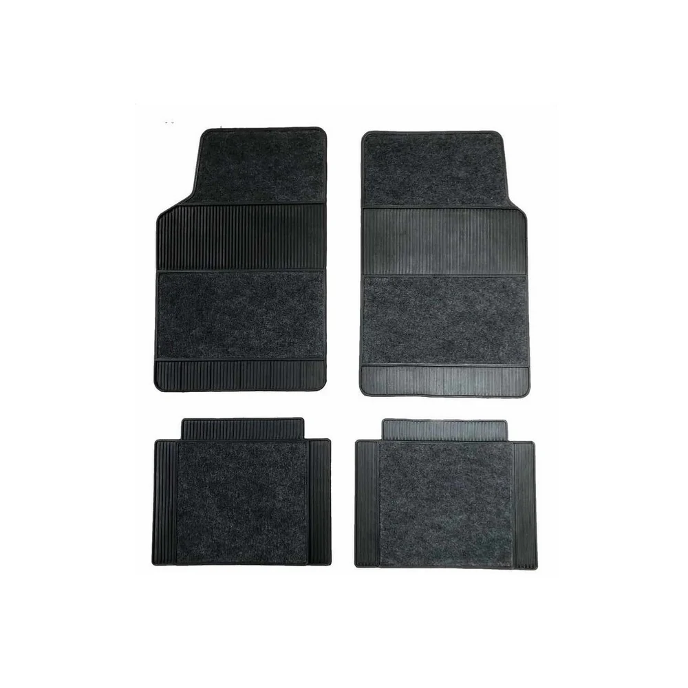 Jogo de Tapete Universal B Carpete Preto 4 Peças - CAR FLOOR D123PR