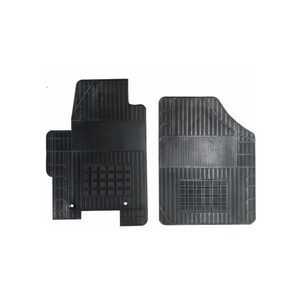 Jogo de Tapete FIAT STRADA Borracha Preto 2 Peças - CAR FLOOR G0780