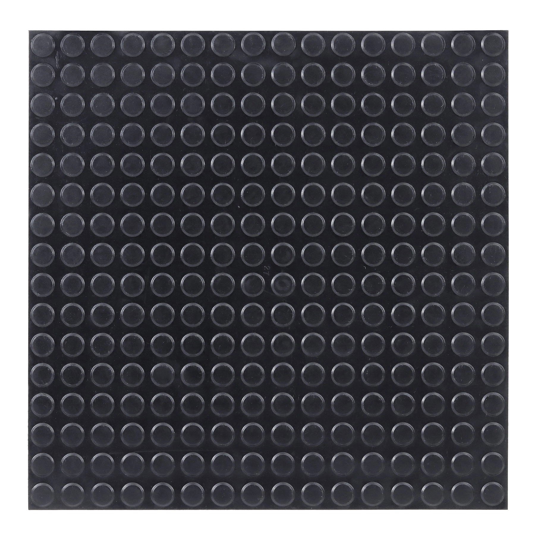Piso de Borracha Botão Preto 50x50cm Daud