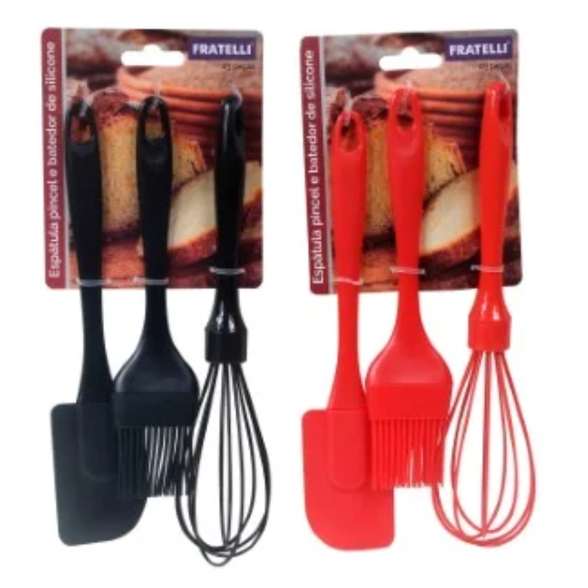 Espatula Pincel E Batedor De Silicone
