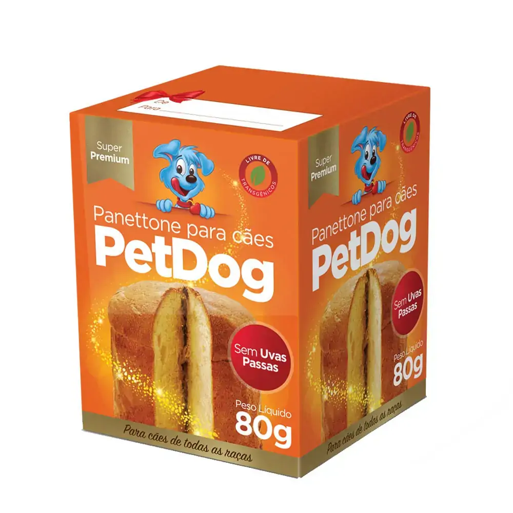 Panettone Pet Dog Pra Cães Sabor Tradicional 80g