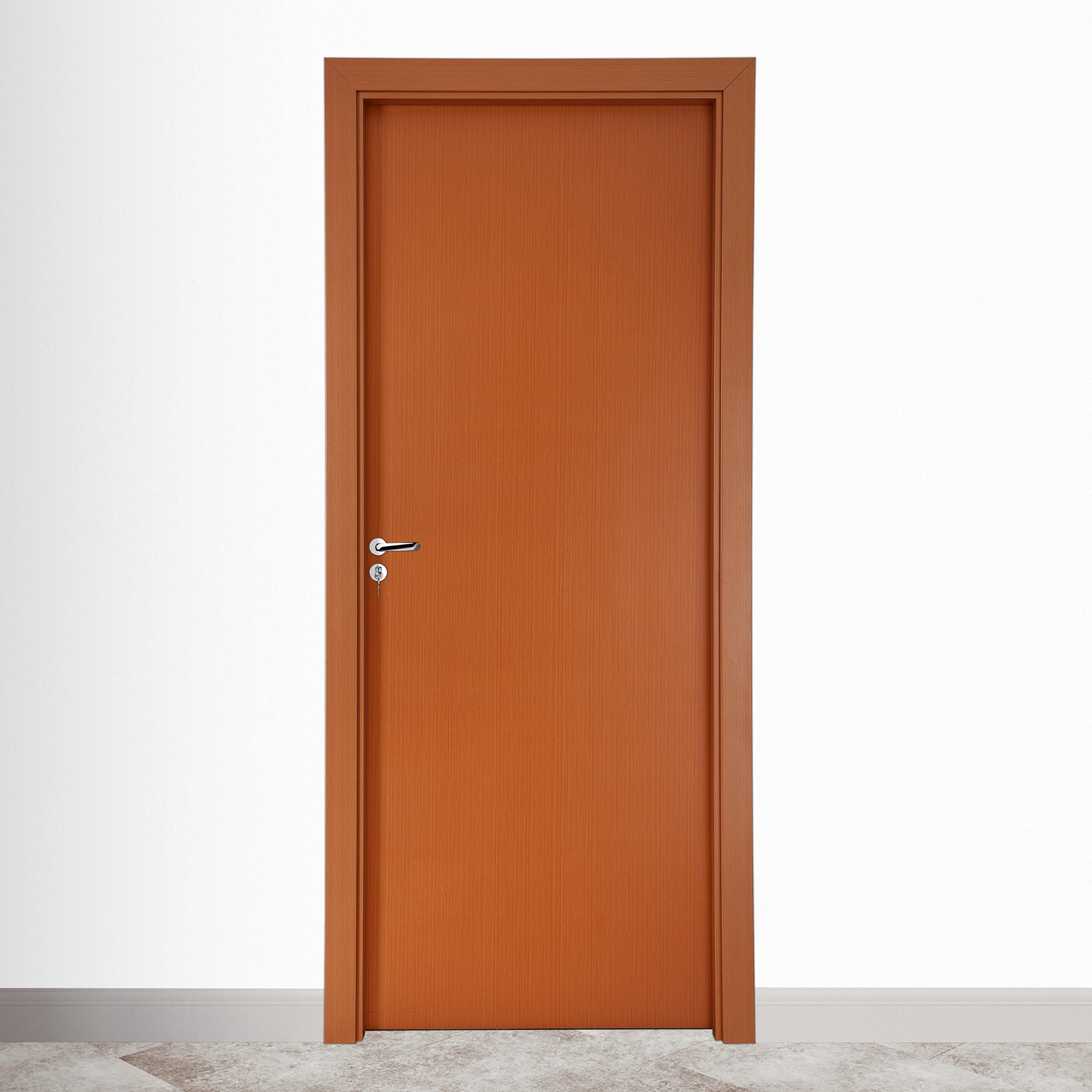 Kit Porta Madeira de Giro Direito Curupixá 210x70cm Sarrafeada com Batente Lisa Zema