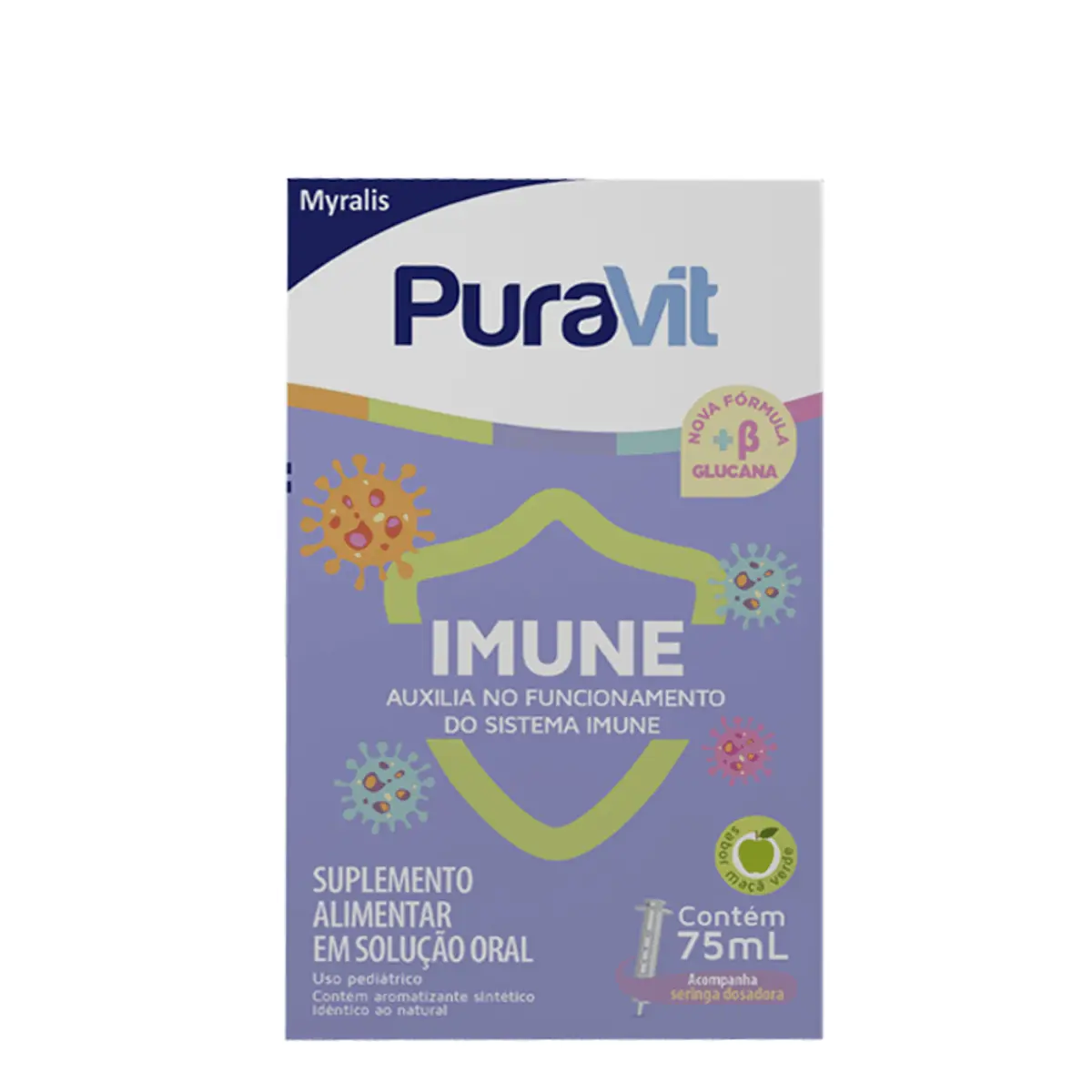 PuraVit Imune Myralis Sabor Maçã-Verde 75ml