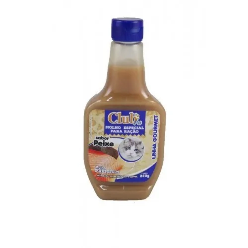Molho De Ração Para Gatos Sabor Peixe Club Pet 250ml