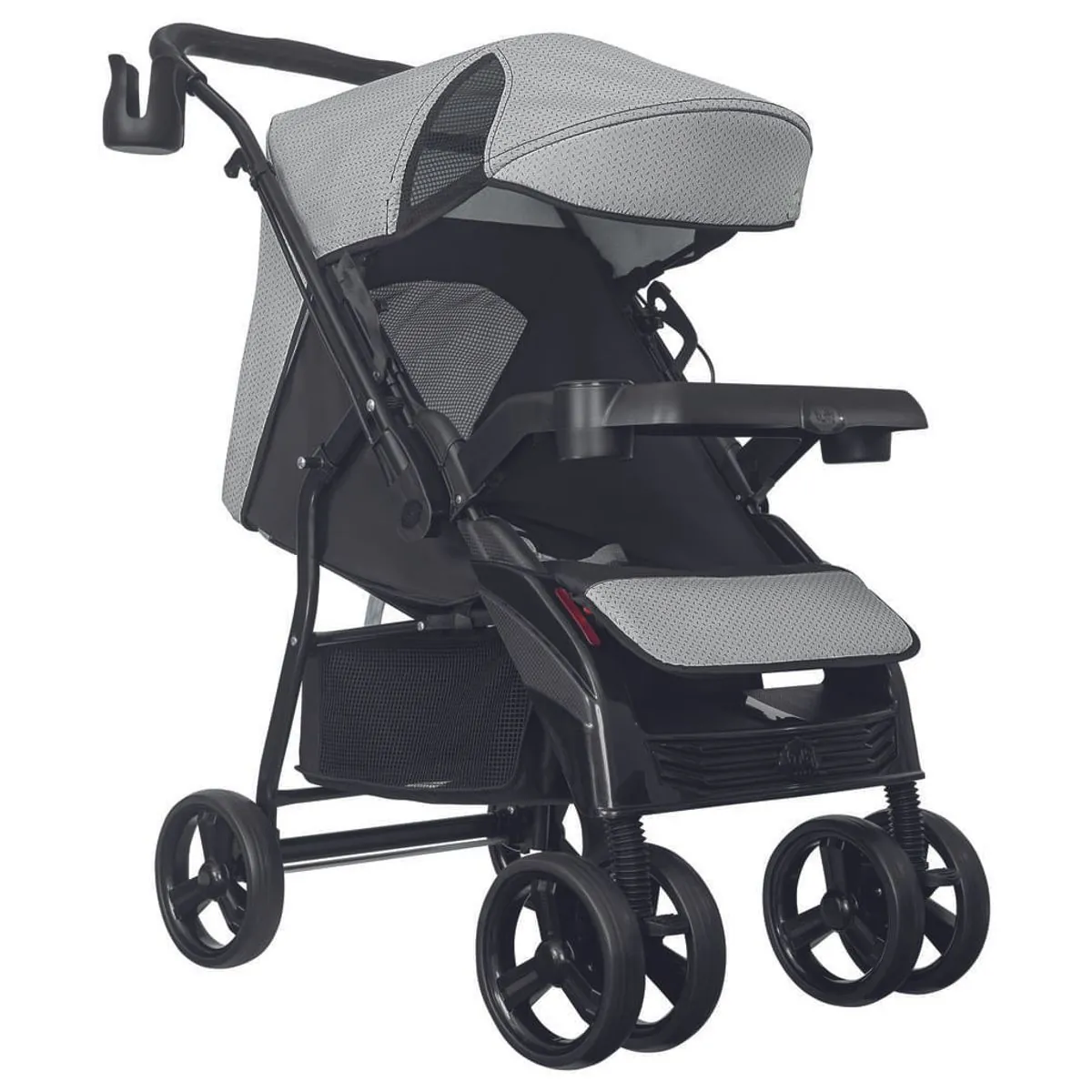 Carrinho de Bebê Nivo Tutti Baby Preto e Cinza