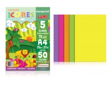 Bloco Papel Ecocores Lumi C/50