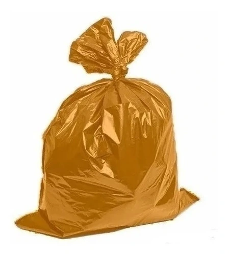 Saco De Lixo 60 Litros 100 Unidades Colorido Reforçado Laranja