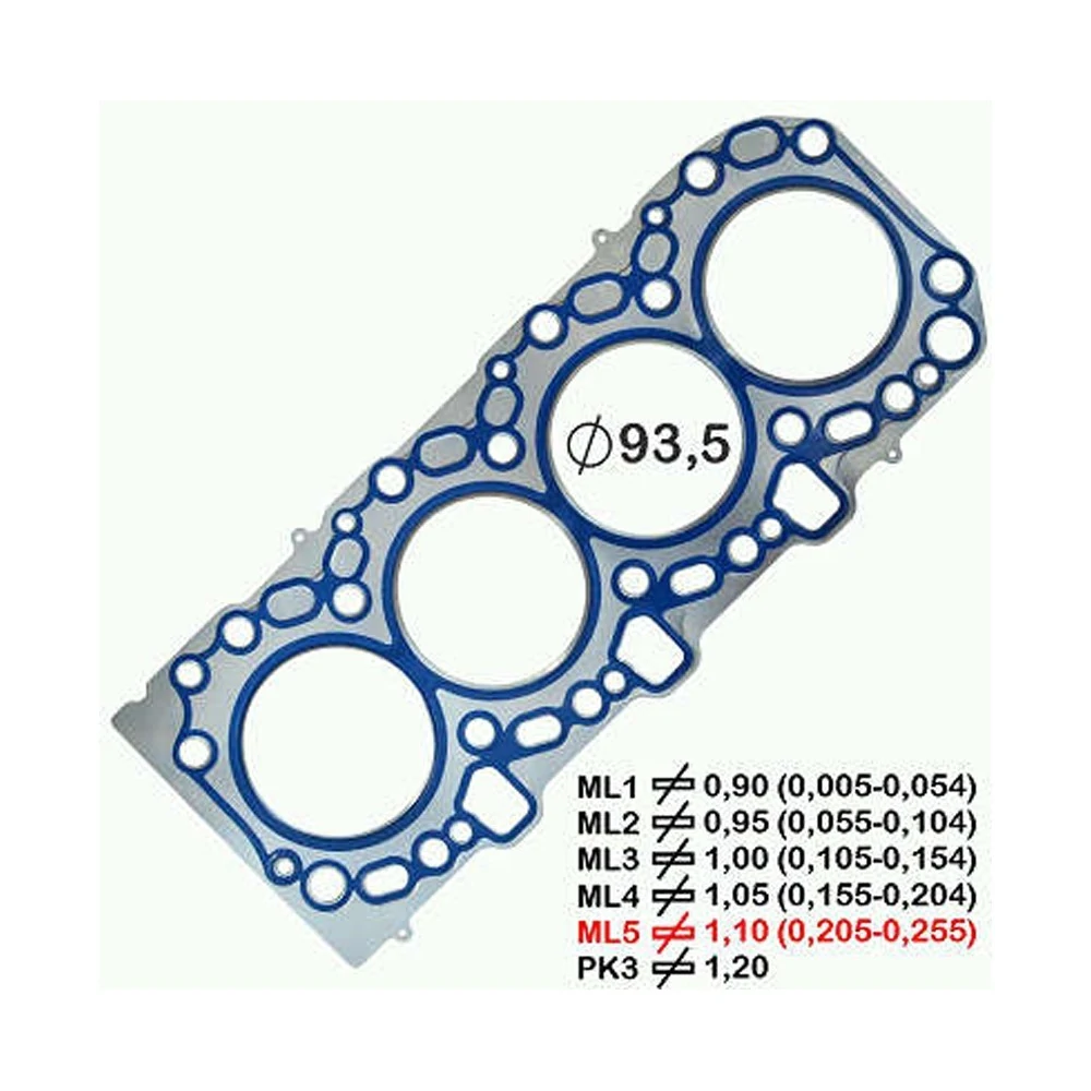 Junta do Cabeçote (1.10mm) TOYOTA HILUX Metal - BASTOS JUNTAS 1515155ML5