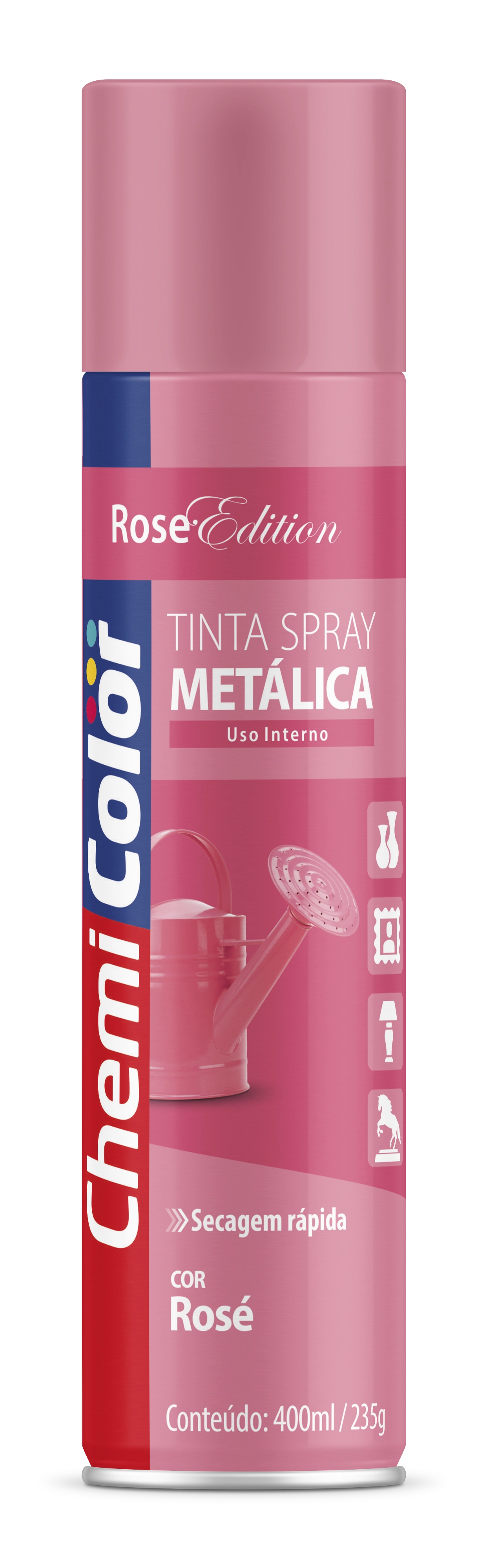 Tinta Chemicolor 400ml Met Rose 680102 Baston