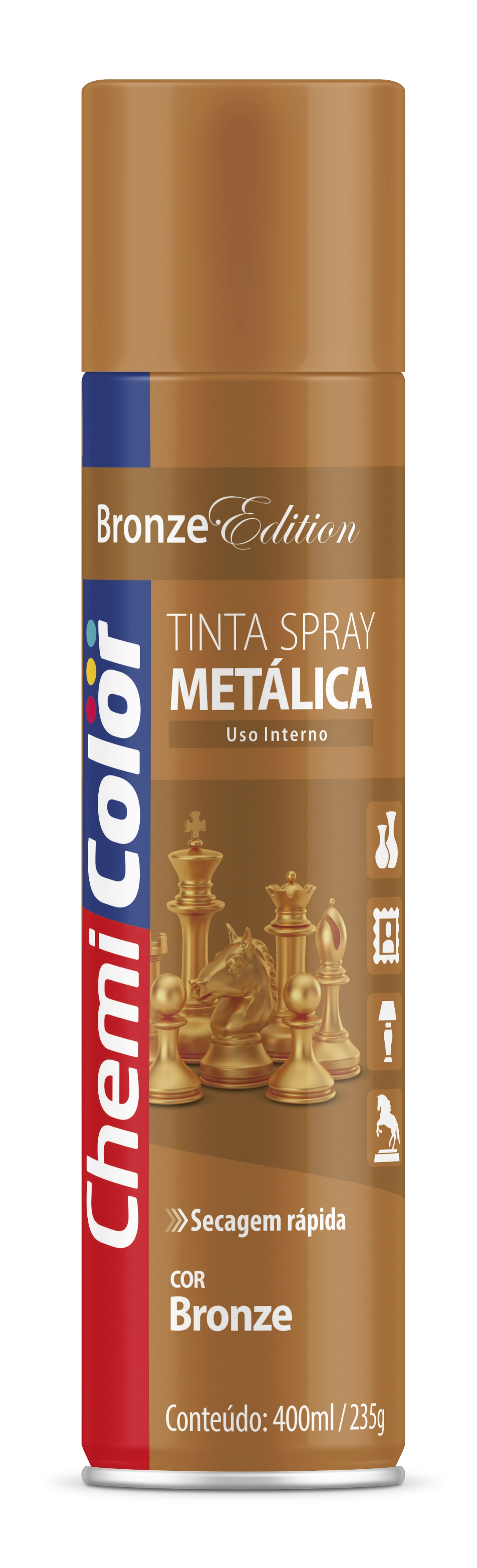 Spray Metalico Bronze 350 Ml Aerosois.
