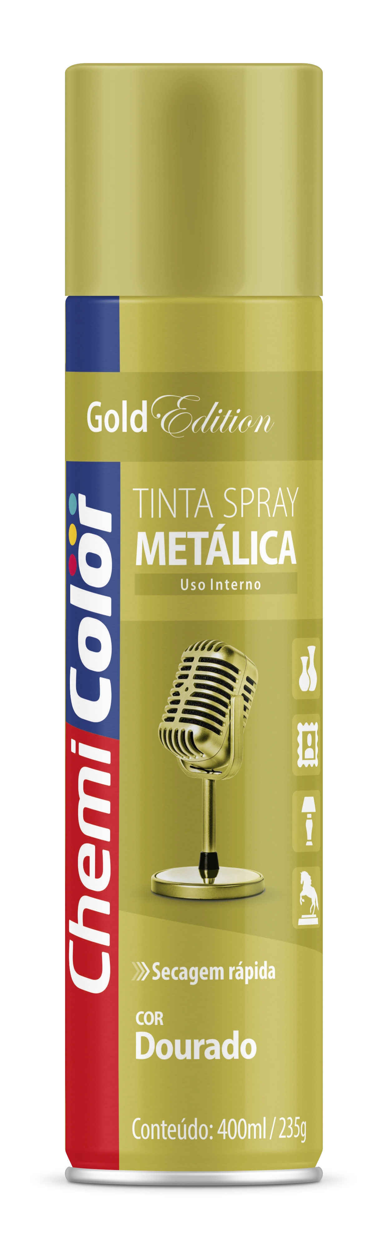 Tinta Chemicolor Metalica Dour 400ml 680199 Baston