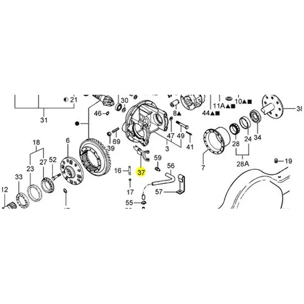 GARFO REDUZIDA DIFERENCIAL MS220/MS225 - MAX GEAR MX3532