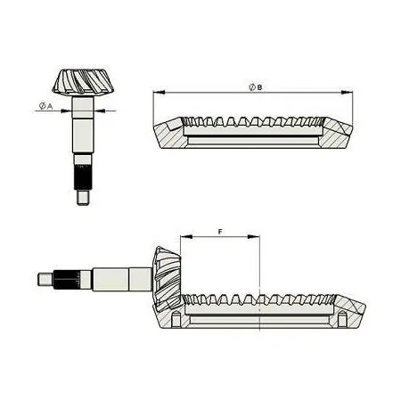 Coroa e Pinhão do Diferencia - MAX GEAR MX8019