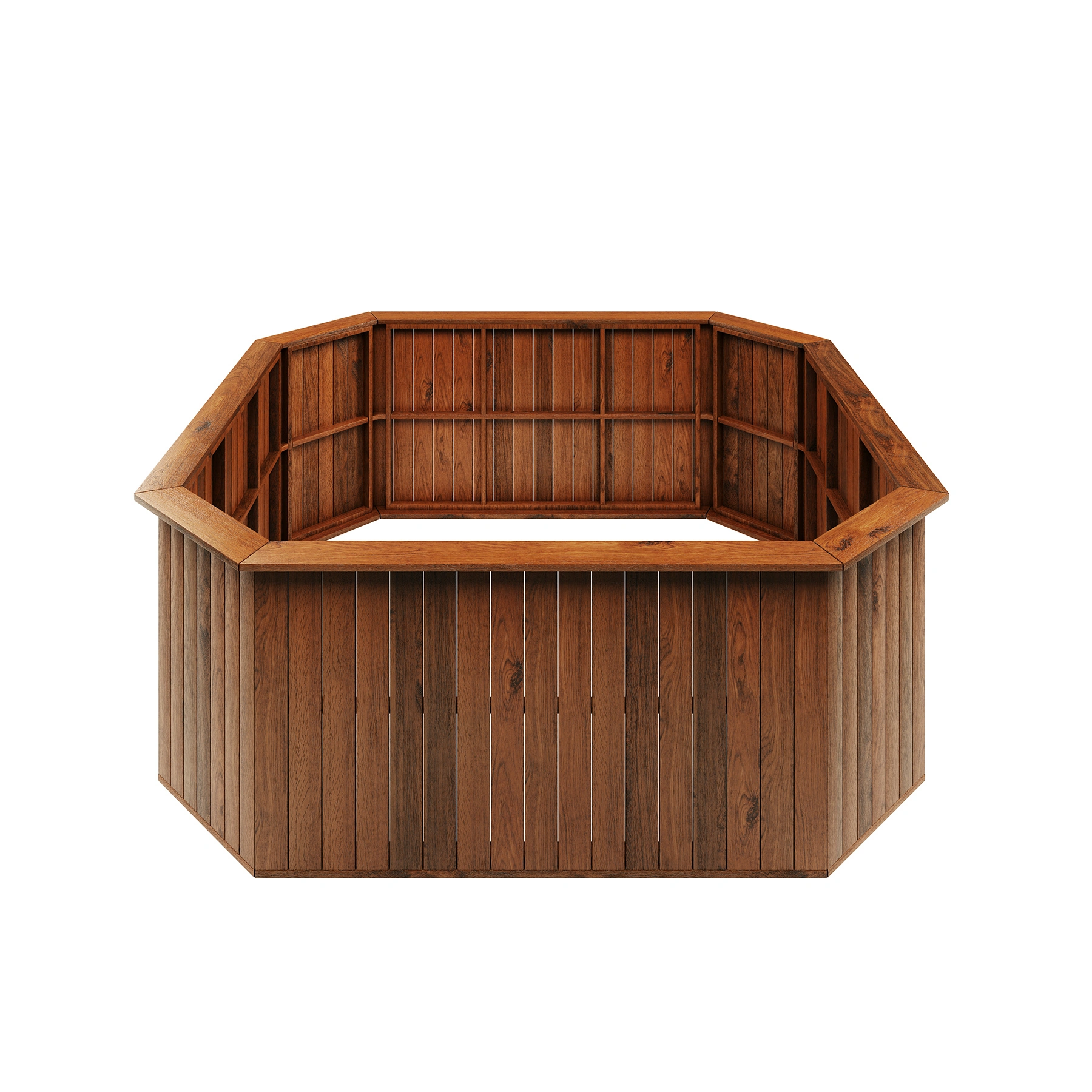 Deck de Madeira para SPA Goldspacril Retangular Ouro Fino