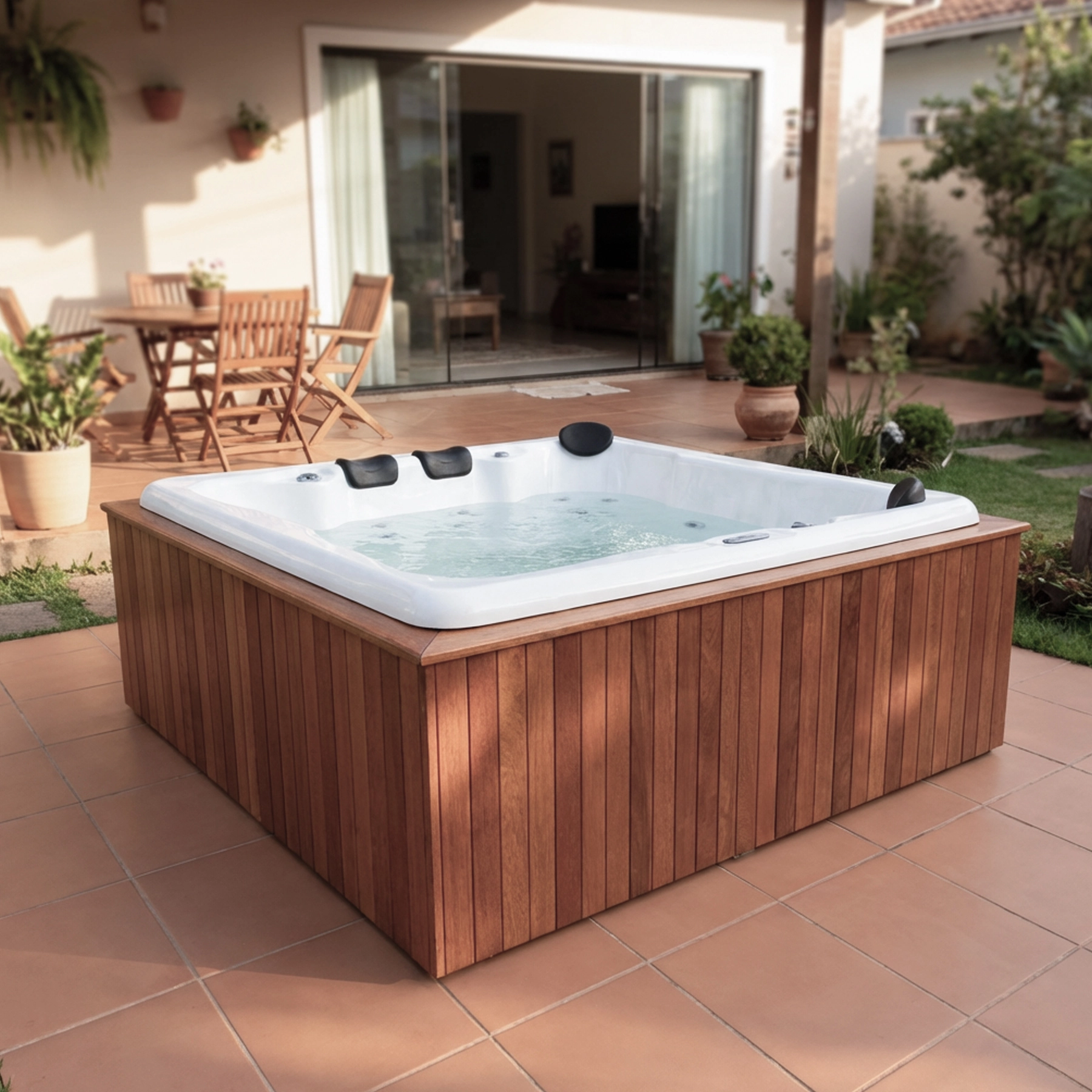 Deck de Madeira para SPA Weekend 270x290x100cm Ouro Fino
