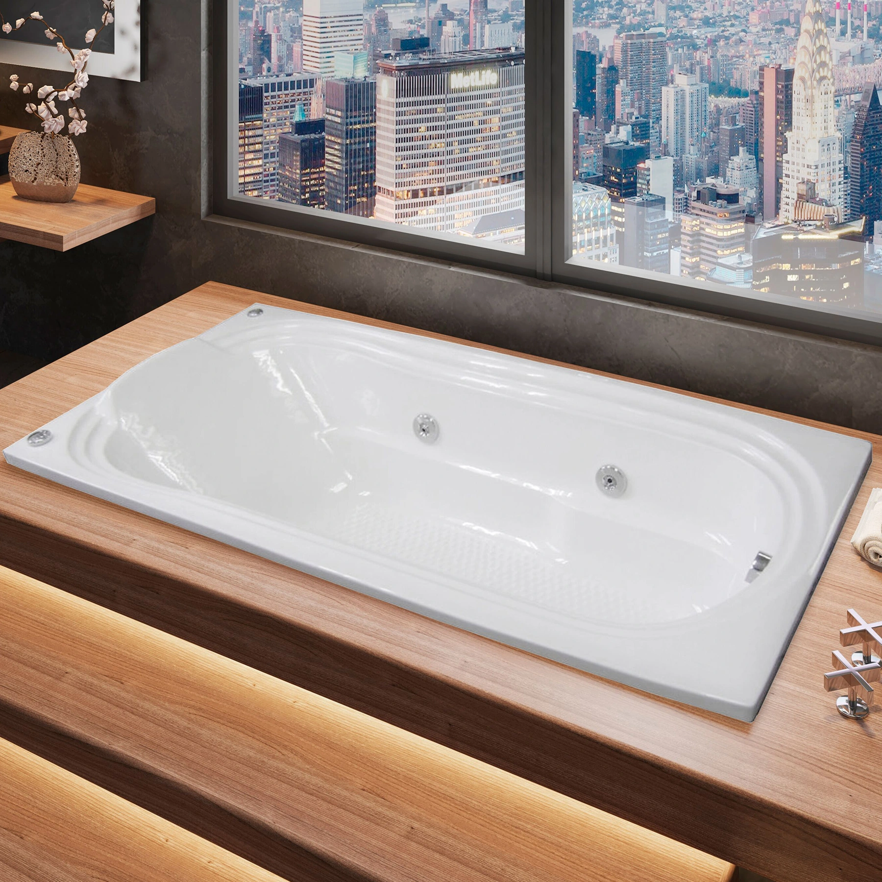 Banheira de Hidromassagem 150x80x40cm Goldline Confort Ouro Fino