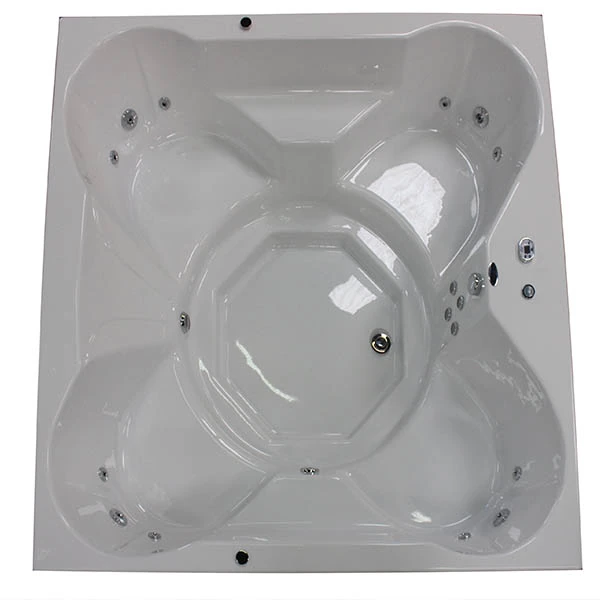 SPA com Hidromassagem Aquecedor Cromoterapia 55x180x180cm Flower Spacril Ouro Fino