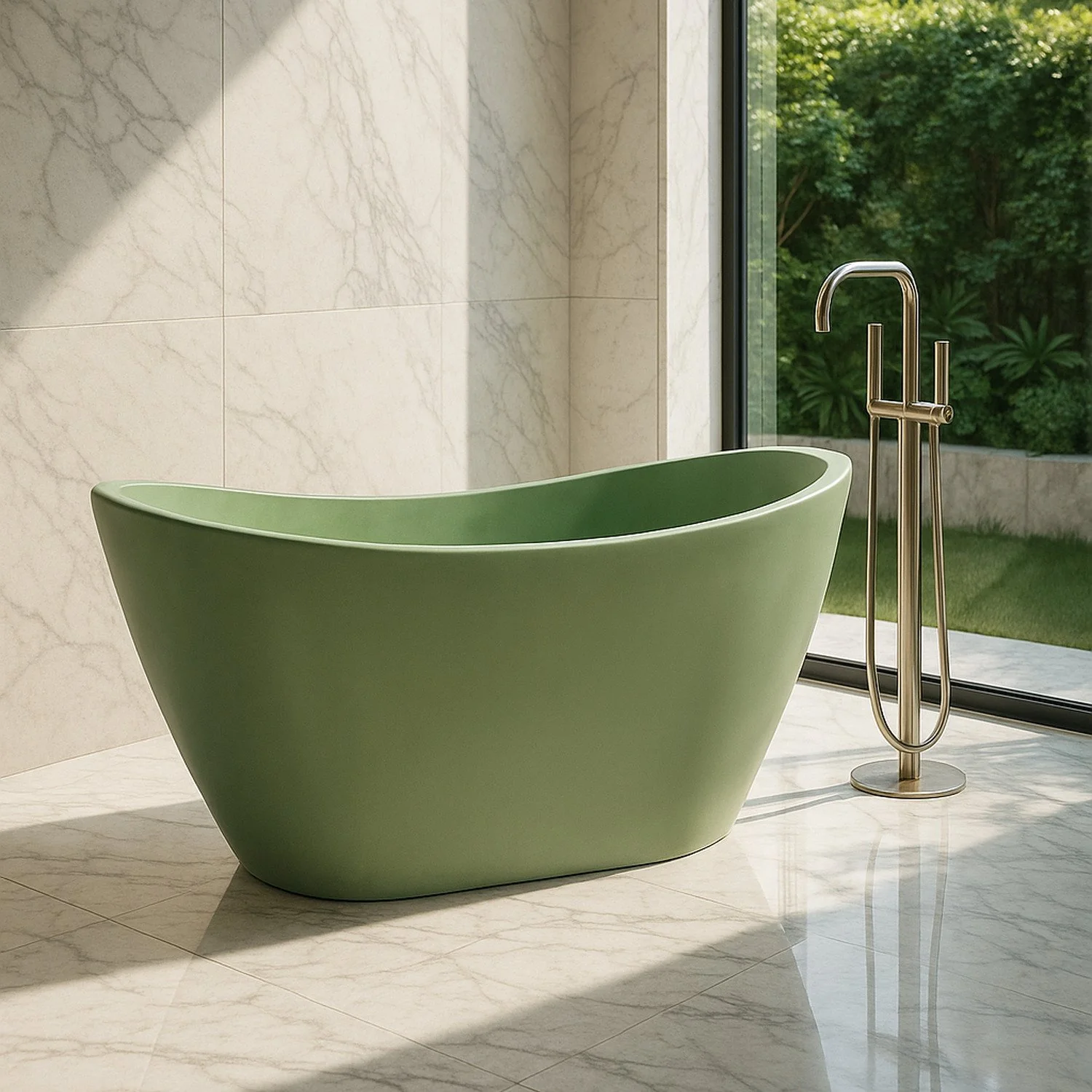 Banheira Imersão 150cm Mavie Ouro Fino Verde