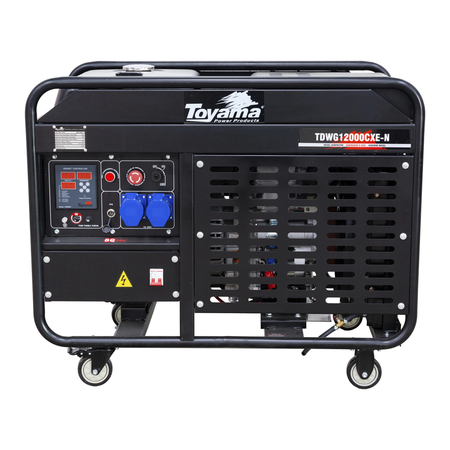 Gerador de Energia a Diesel Aberto 10 Kva Bivolt com AVR TDWG12000CXE-N Toyama