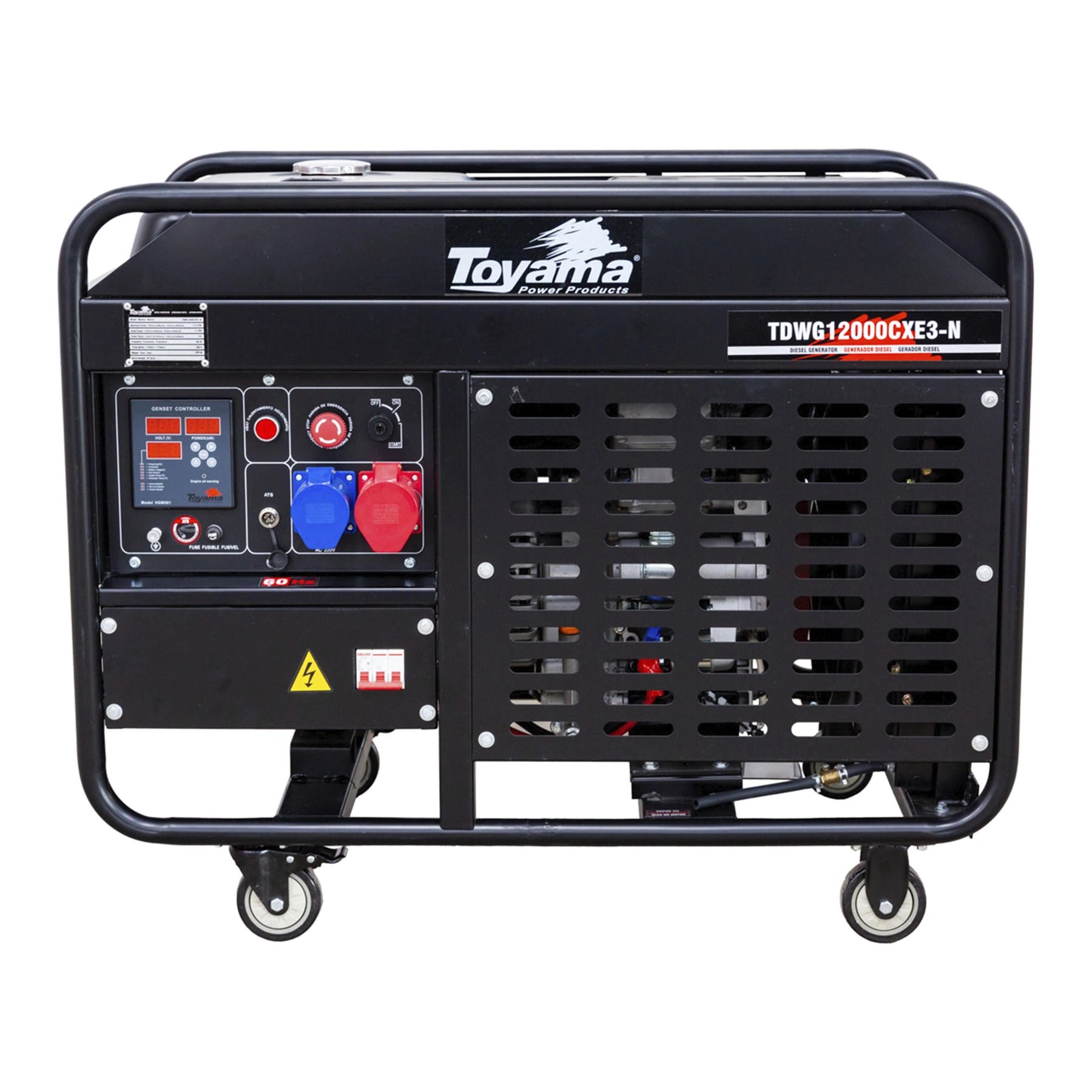 Gerador de Energia a Diesel Aberto 12,5 Kva 380V (440V) com AVR TDWG12000CXE3-N Toyama