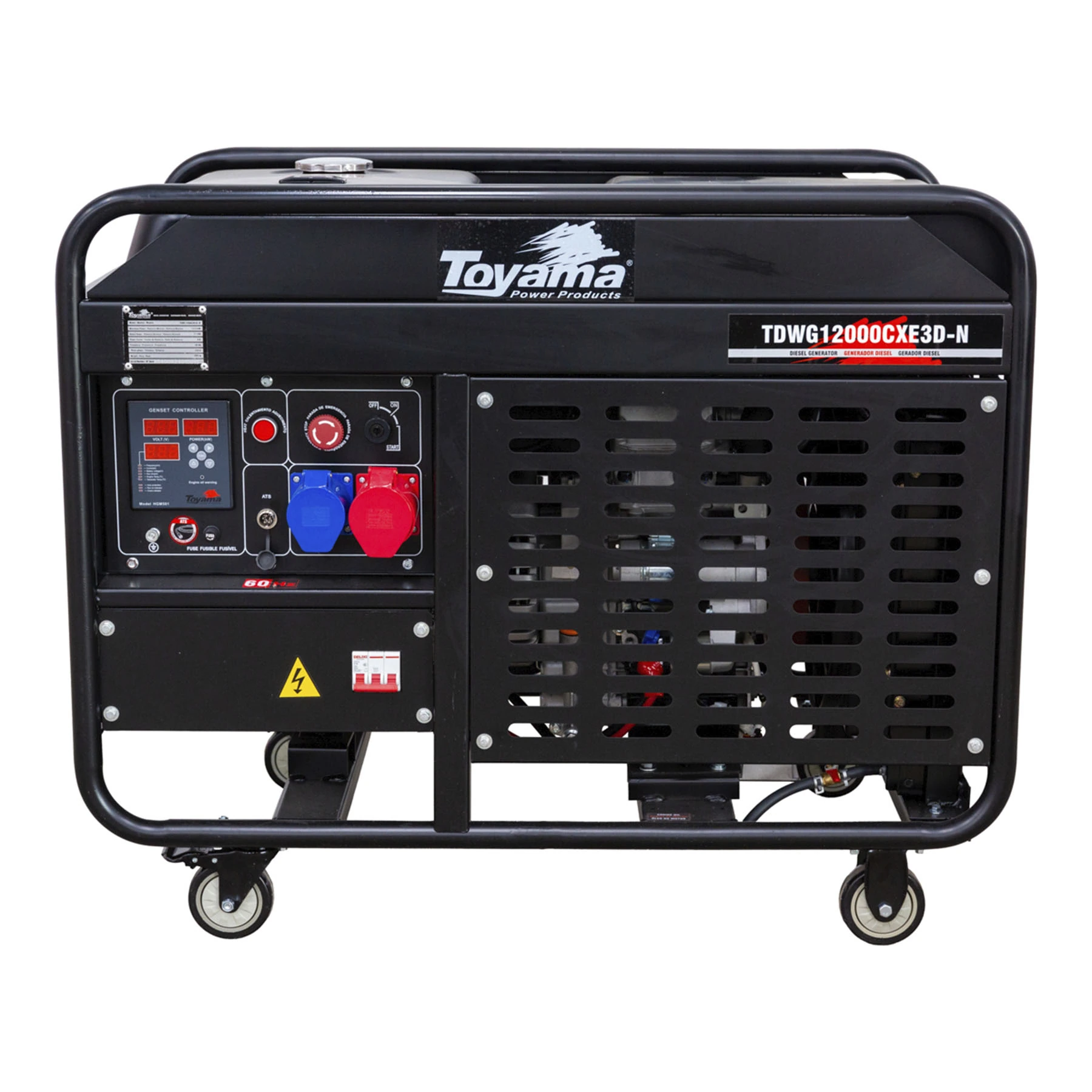 Gerador de Energia a Diesel Aberto 12,5 Kva 220V com AVR TDWG12000CXE3D-N Toyama