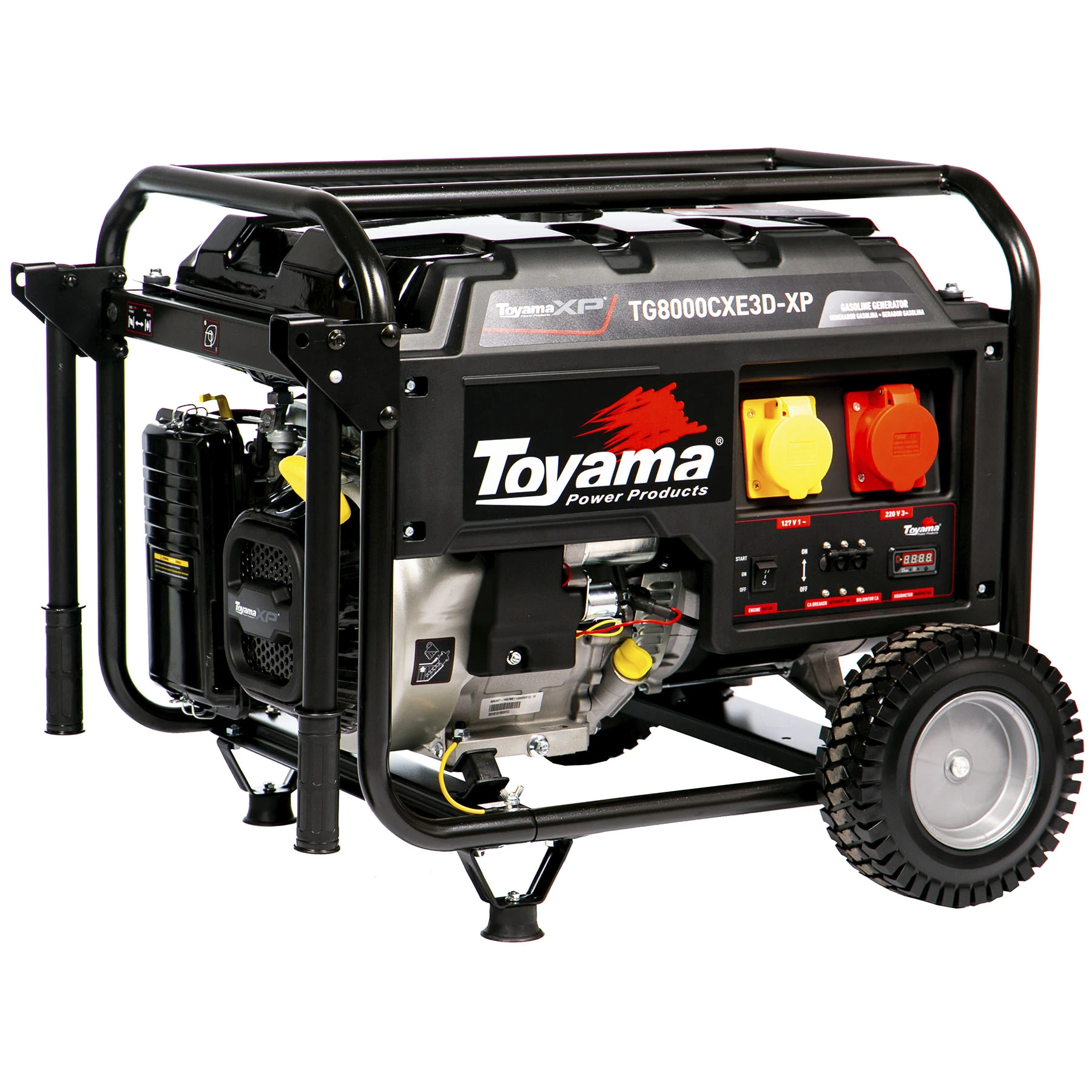 Gerador de Energia a Gasolina Aberto 8,75 Kva 220V com AVR TG8000CX3ED-XP Toyama