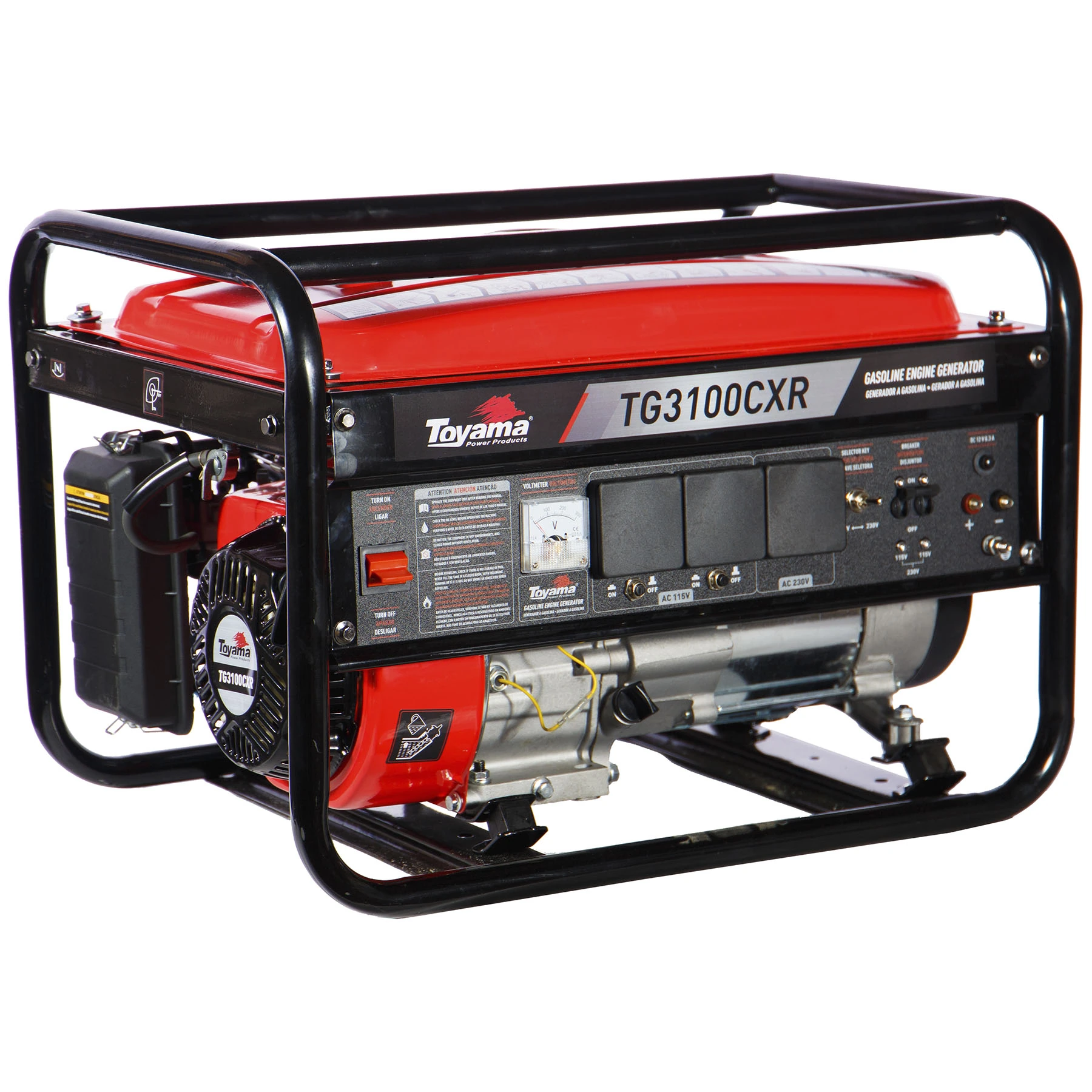 Gerador de Energia a Gasolina Aberto 3,1 Kva Bivolt com AVR TG3100CXR Toyama