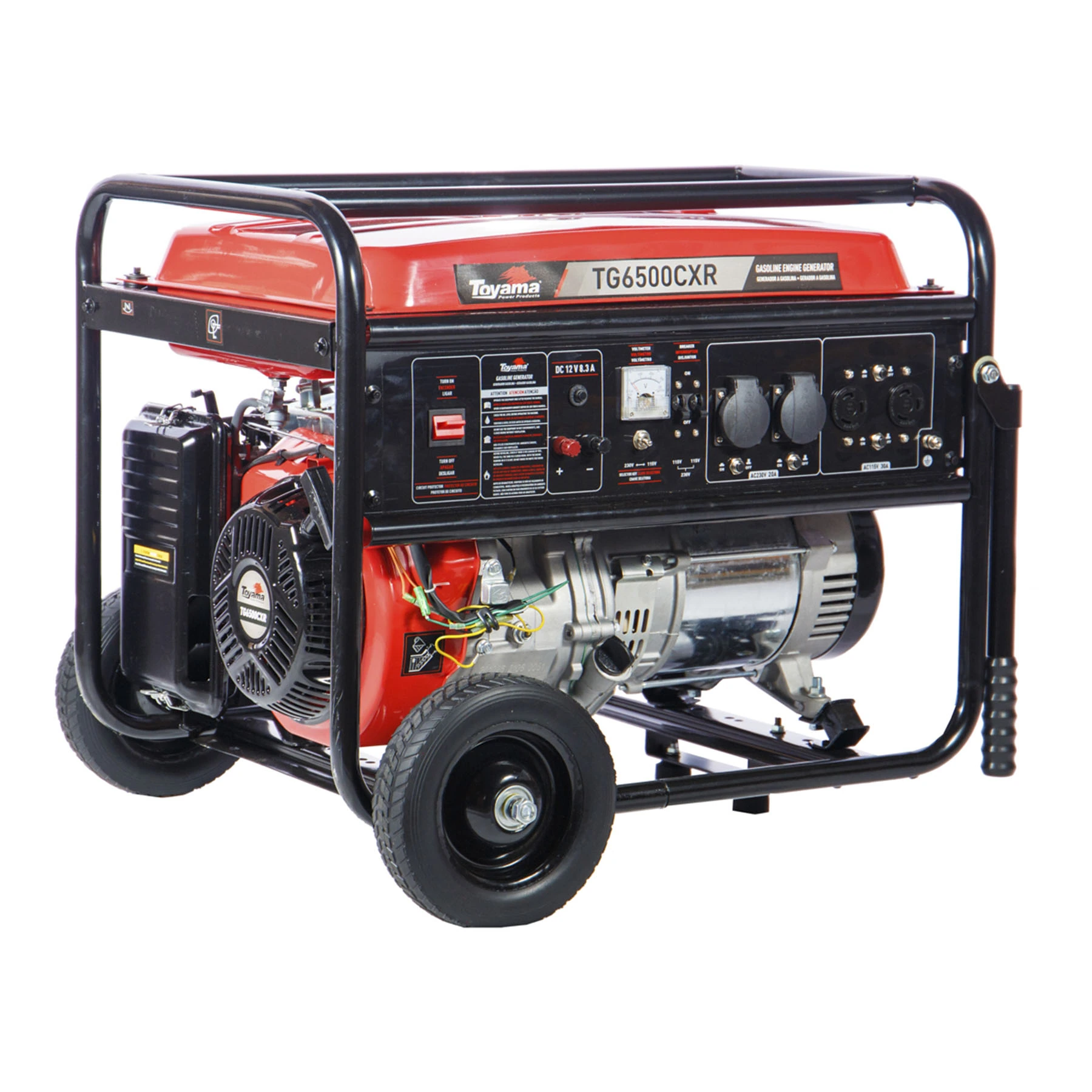 Gerador de Energia a Gasolina Aberto 6 Kva Bivolt com AVR TG6500CXR Toyama