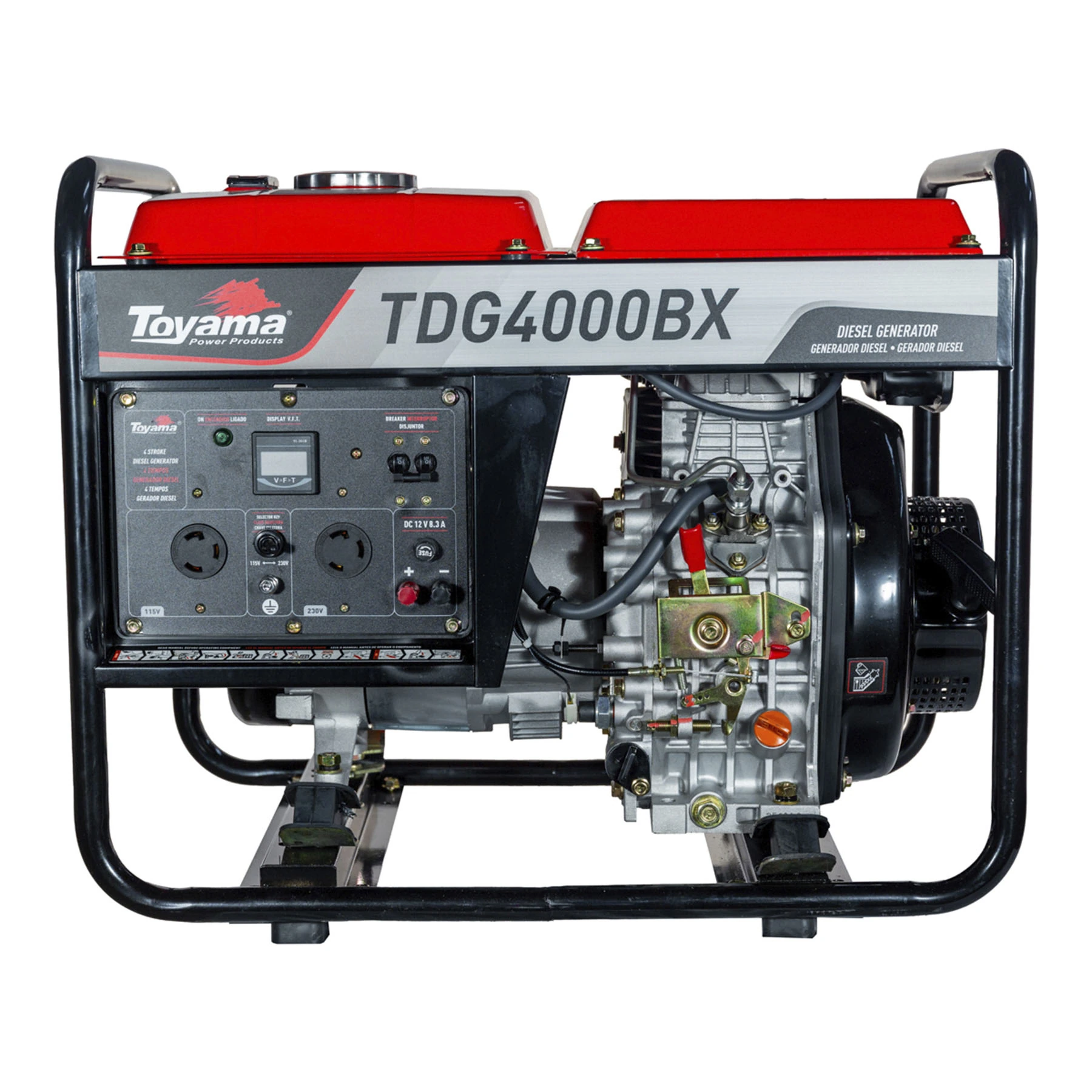 Gerador de Energia a Diesel Aberto 3,3 Kva Bivolt TDG4000BX Toyama