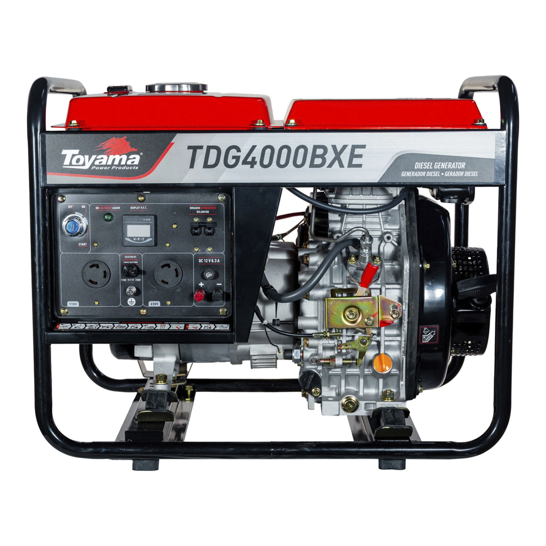 Gerador de Energia a Diesel Aberto 3,3 Kva Bivolt TDG4000BXE Toyama