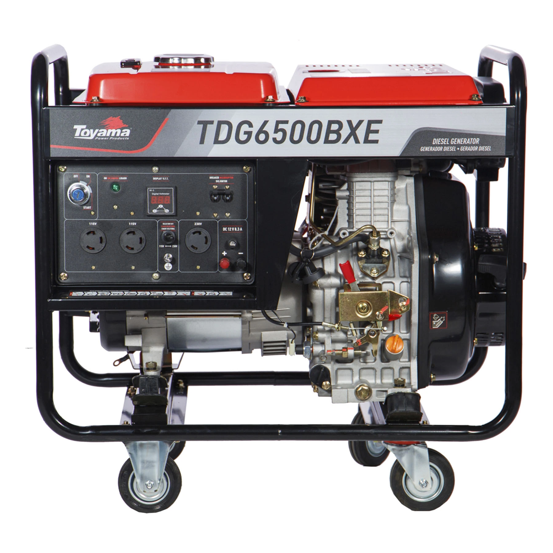 Gerador de Energia a Diesel Aberto 5,5 Kva Bivolt TDG6500BXE Toyama