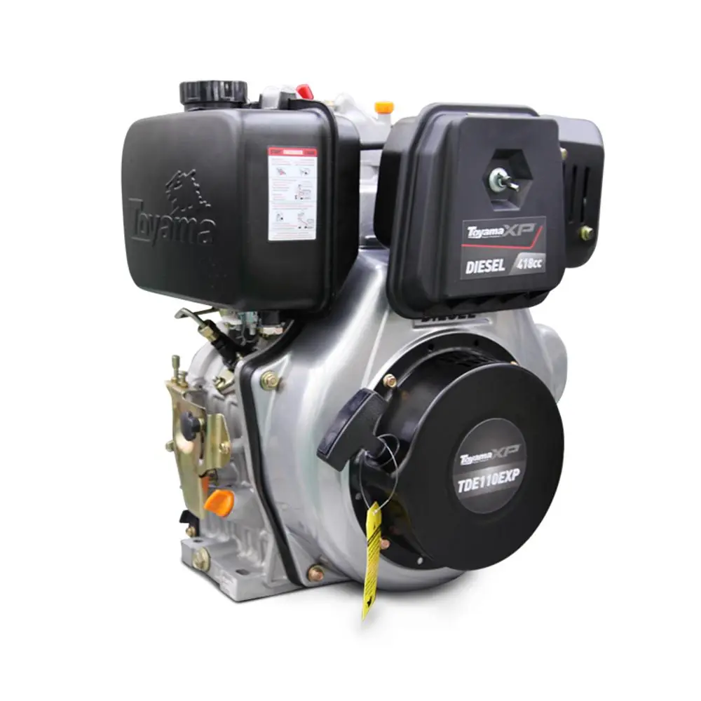 Motor Multiuso A Diesel Tde110exp 11.0hp 4t Eixo 1" Chaveta Rosca Partida Elétrica Toyama