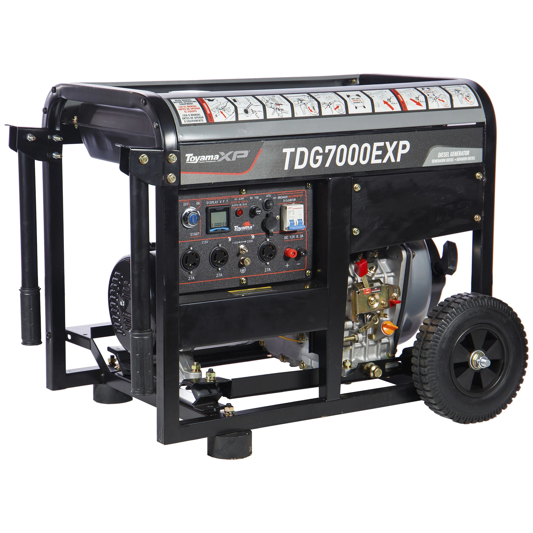 Gerador de Energia a Diesel Aberto 6 Kva Bivolt com AVR TDG7000EXP-ATS Ready Toyama